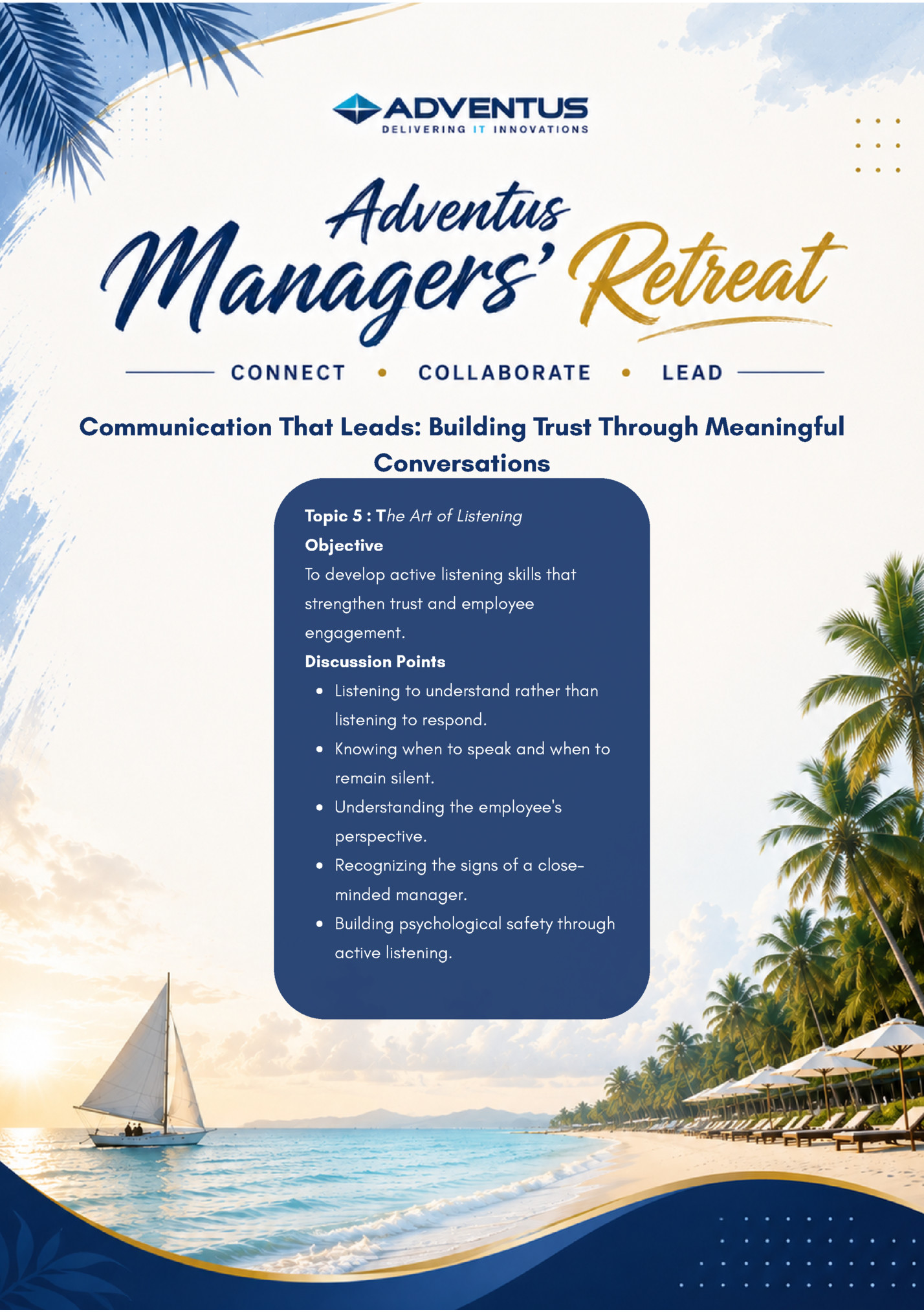 Communication That Leads: Building Trust Through Meaningful