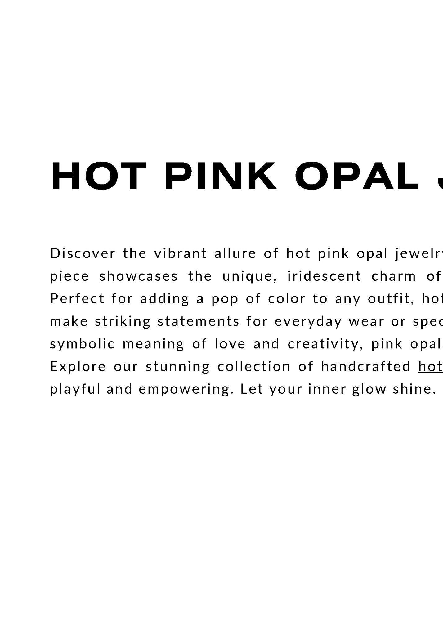 HOT PINK OPAL JEWELRY