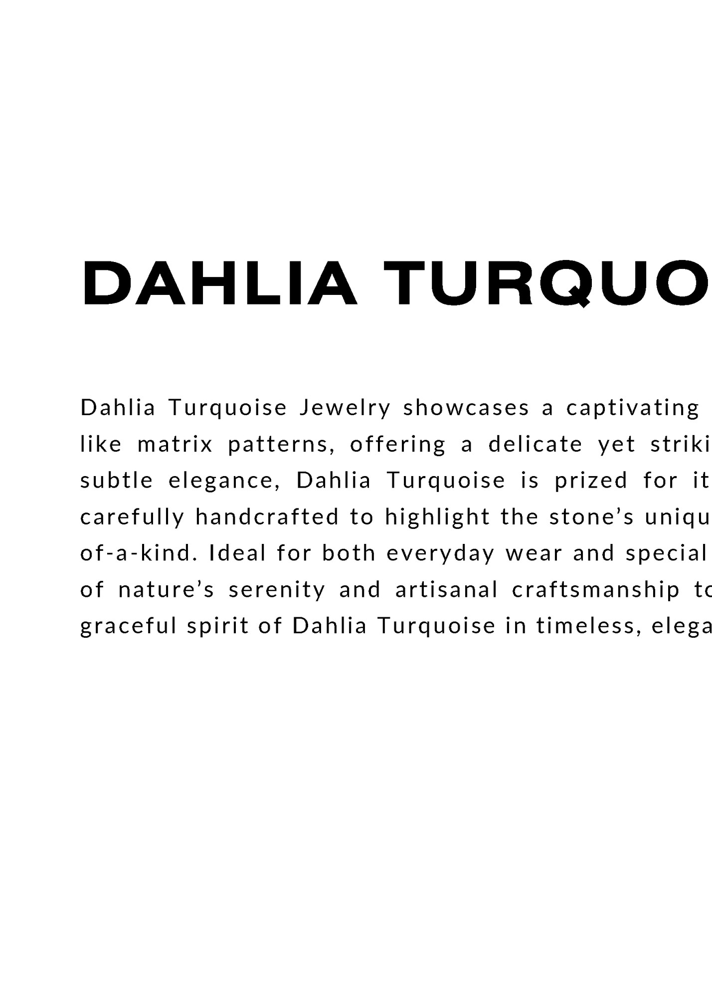 DAHLIA TURQUOISE JEWELRY
