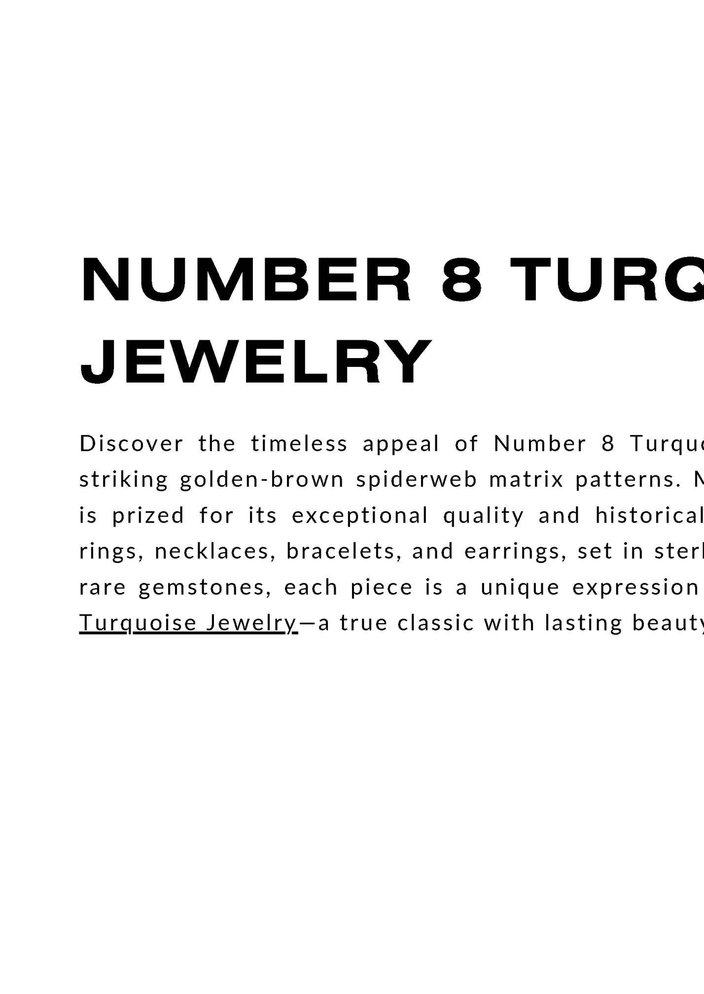 NUMBER 8 TURQUOISE