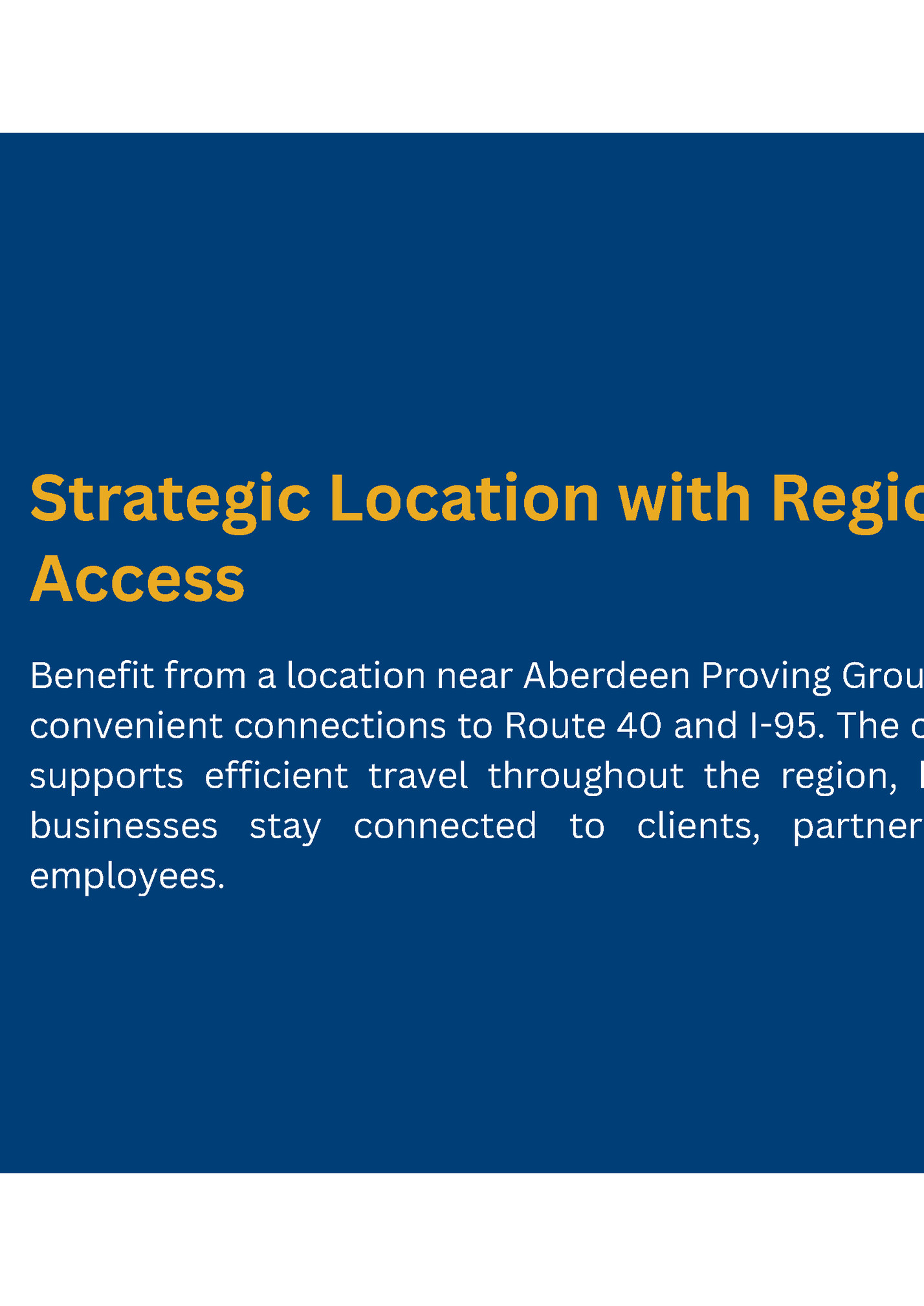 Strategic Location with Regional Strategic Location with Regional
