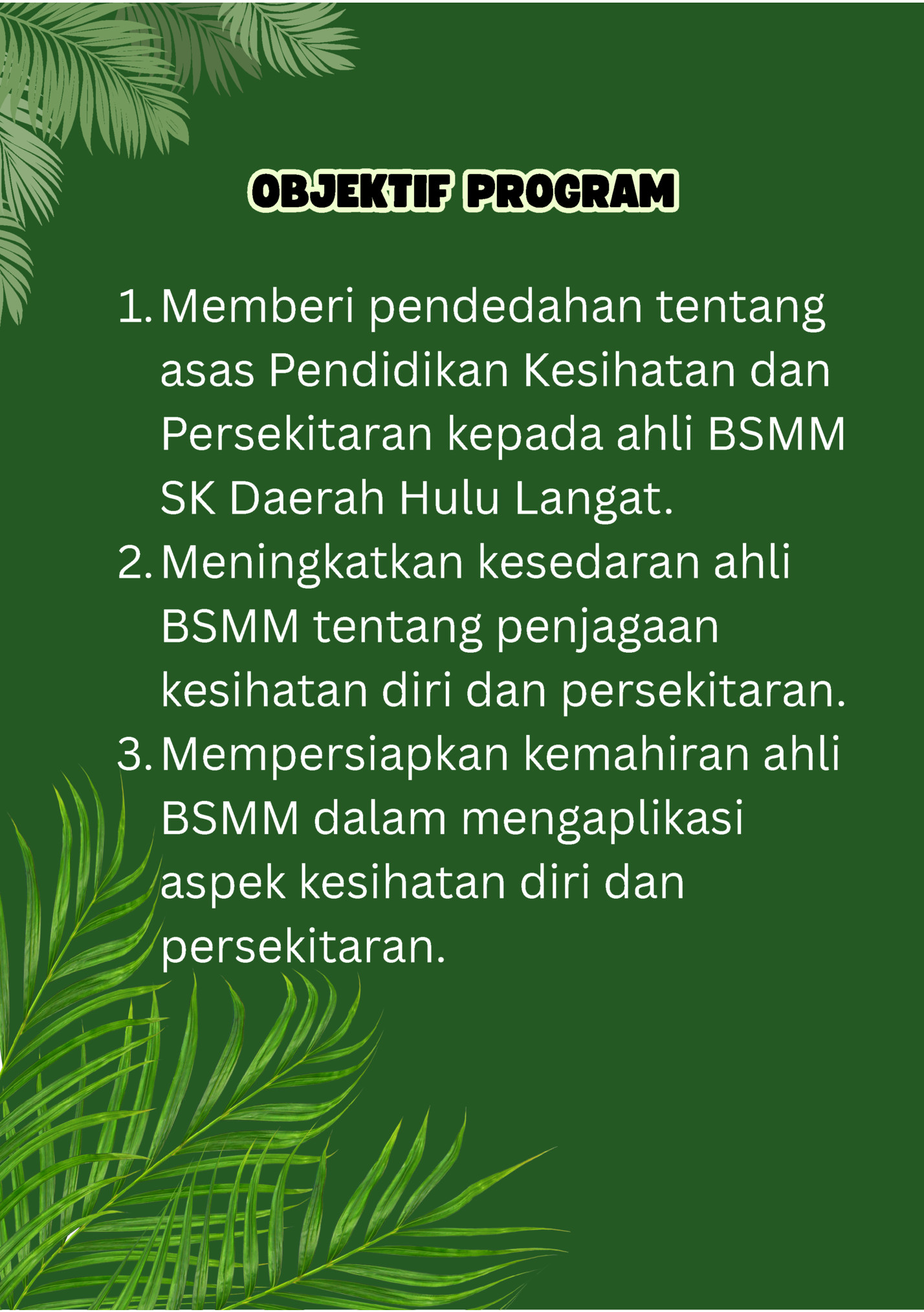 OBJEKTIF PROGRAM