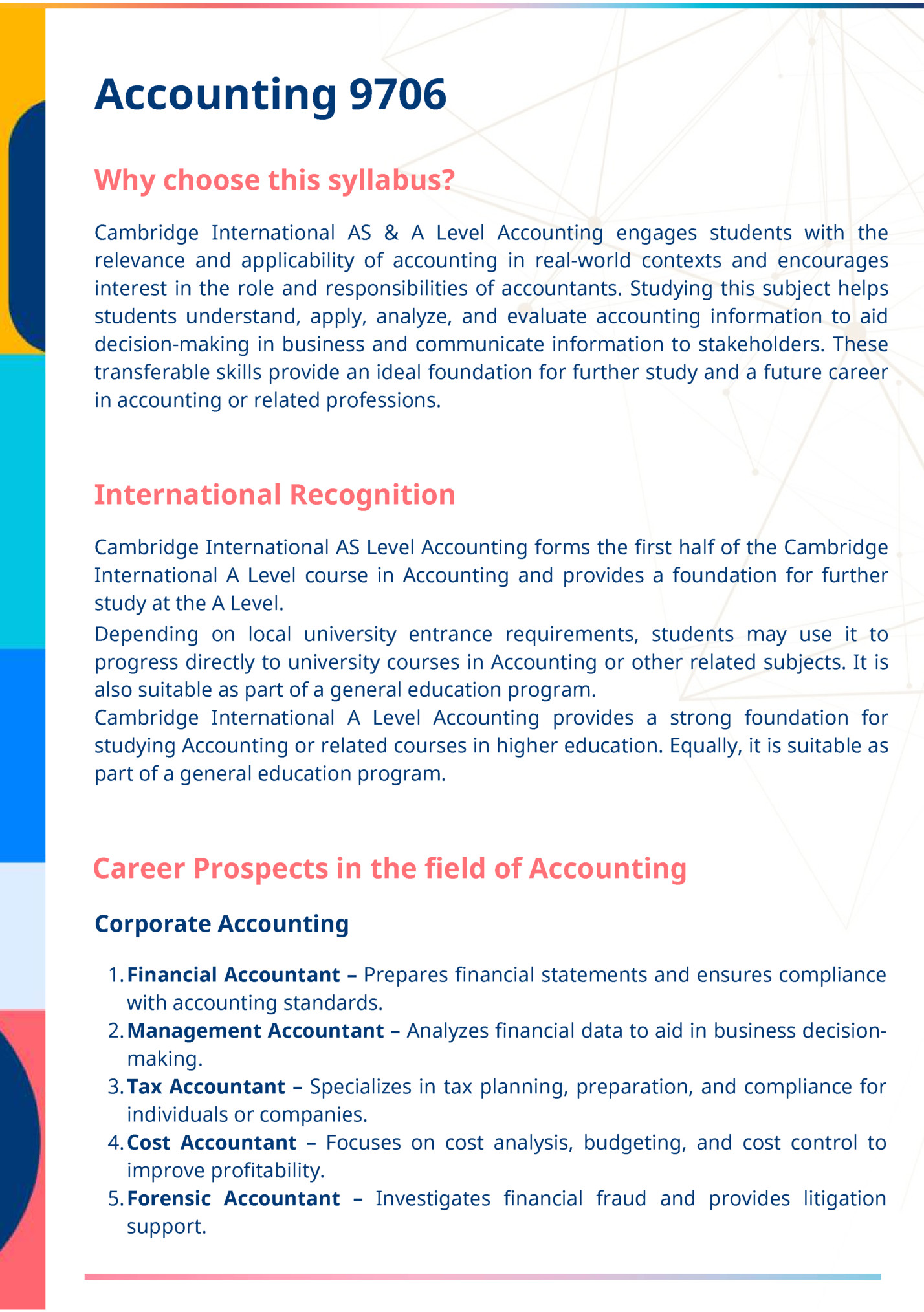 Accounting 9706 Accounting 9706