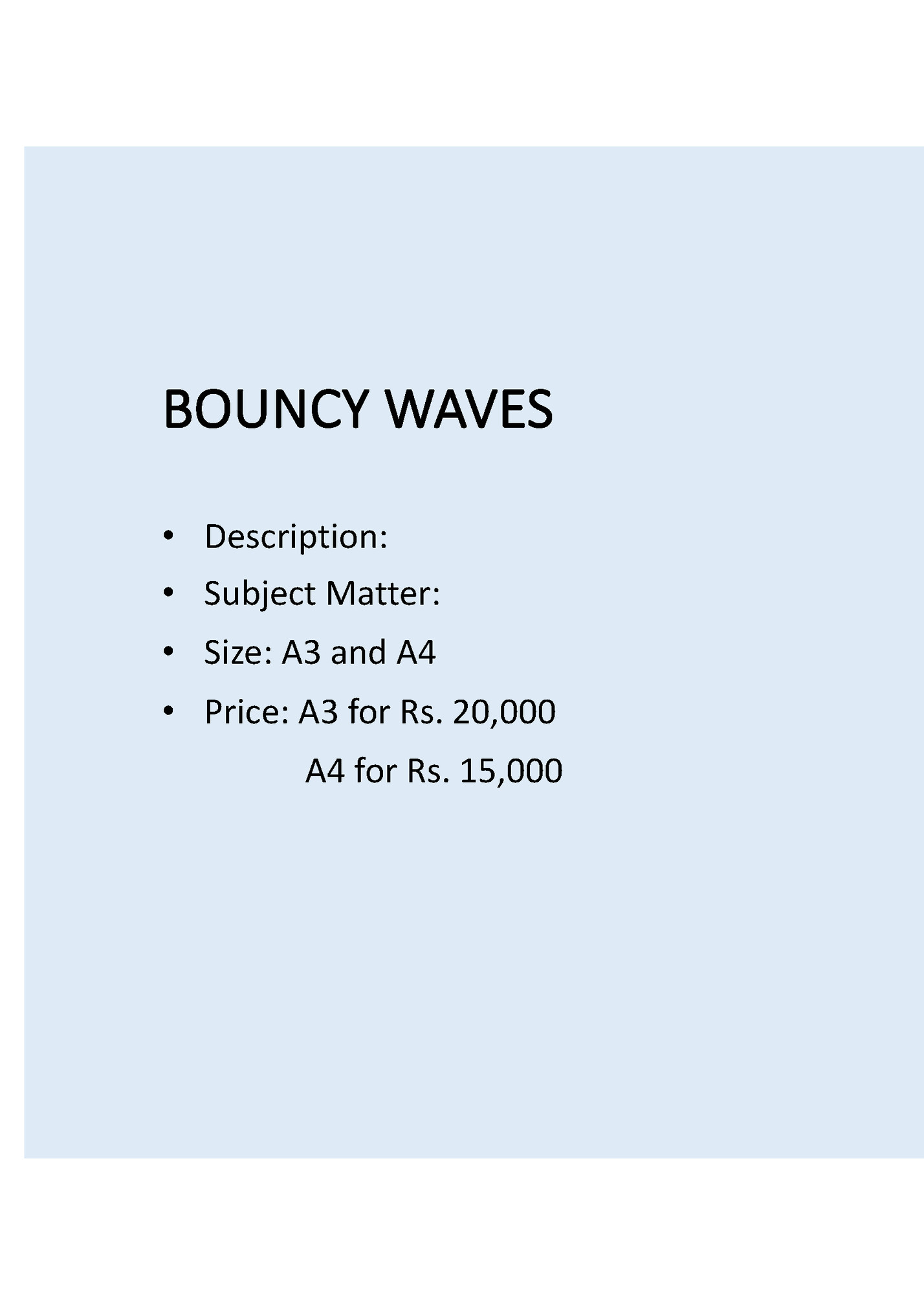 BOUNCY WAVES