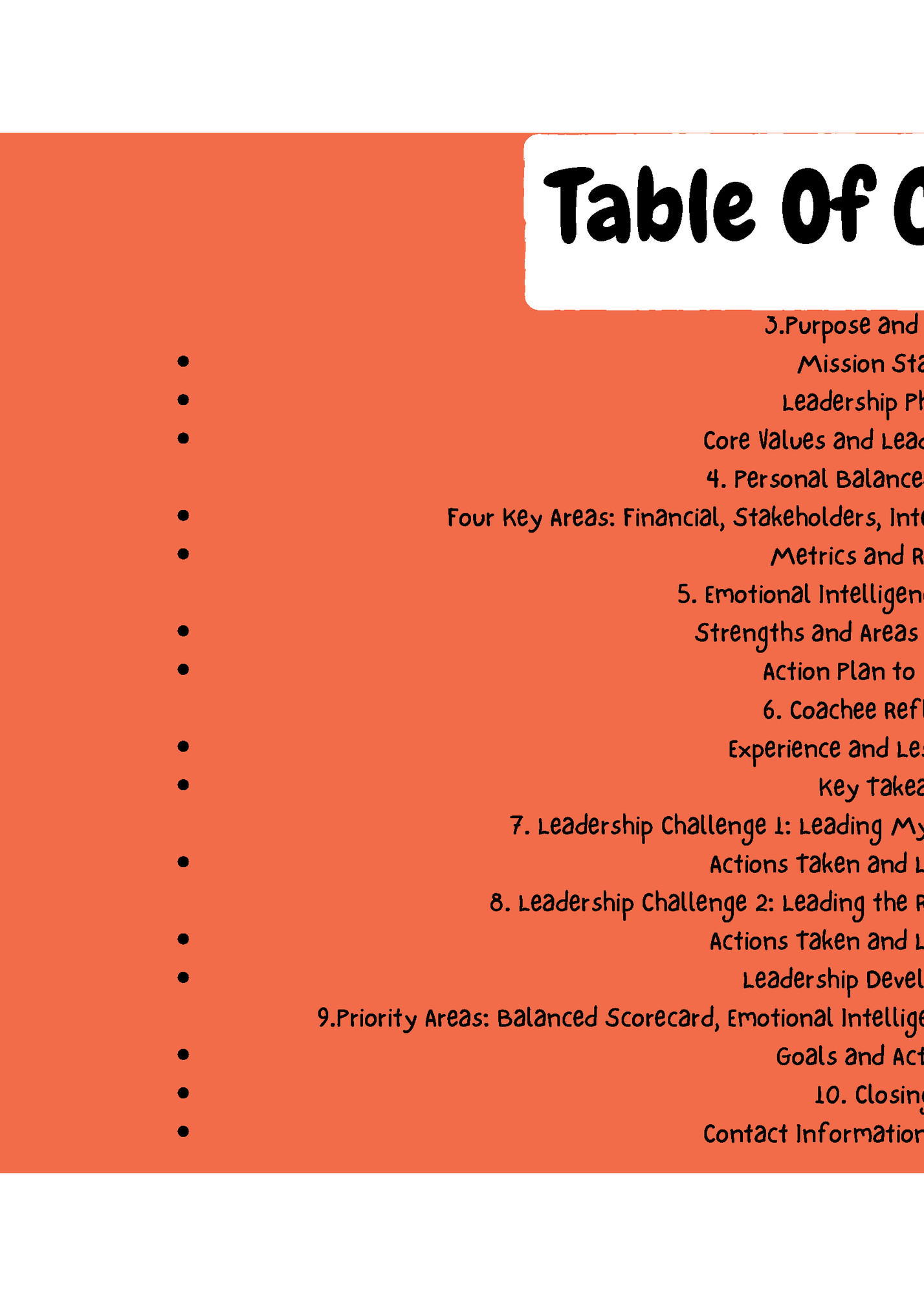 Table Of Content