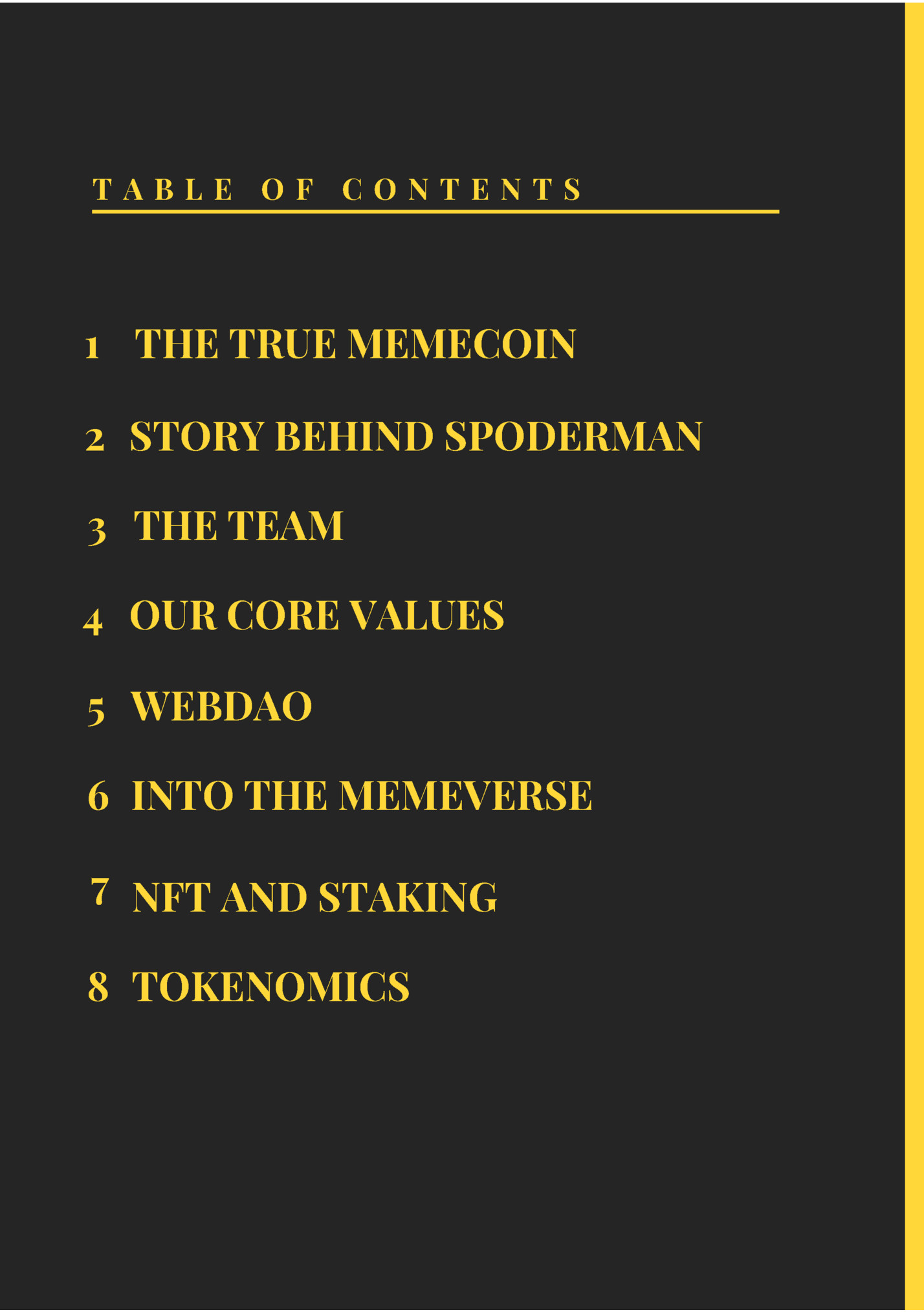 TABLE OF CONTENTS