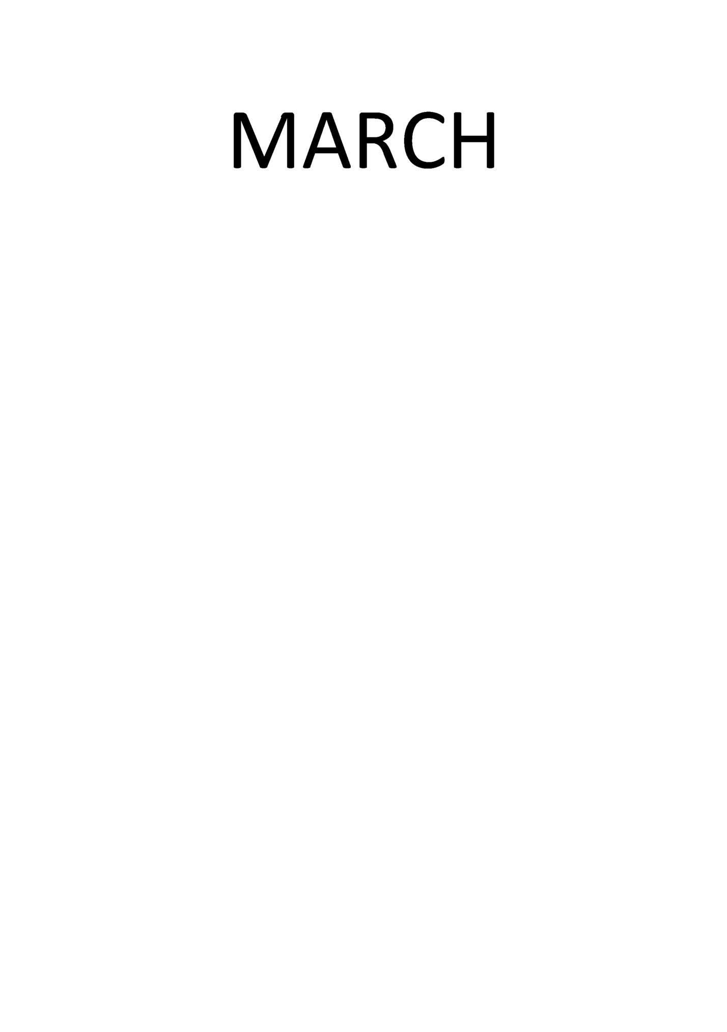 MARCH