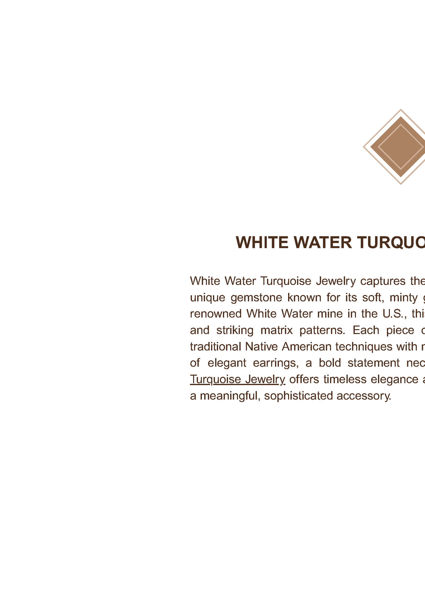 WHITE WATER TURQUOISE JEWELRY WHITE WATER TURQUOISE JEWELRY