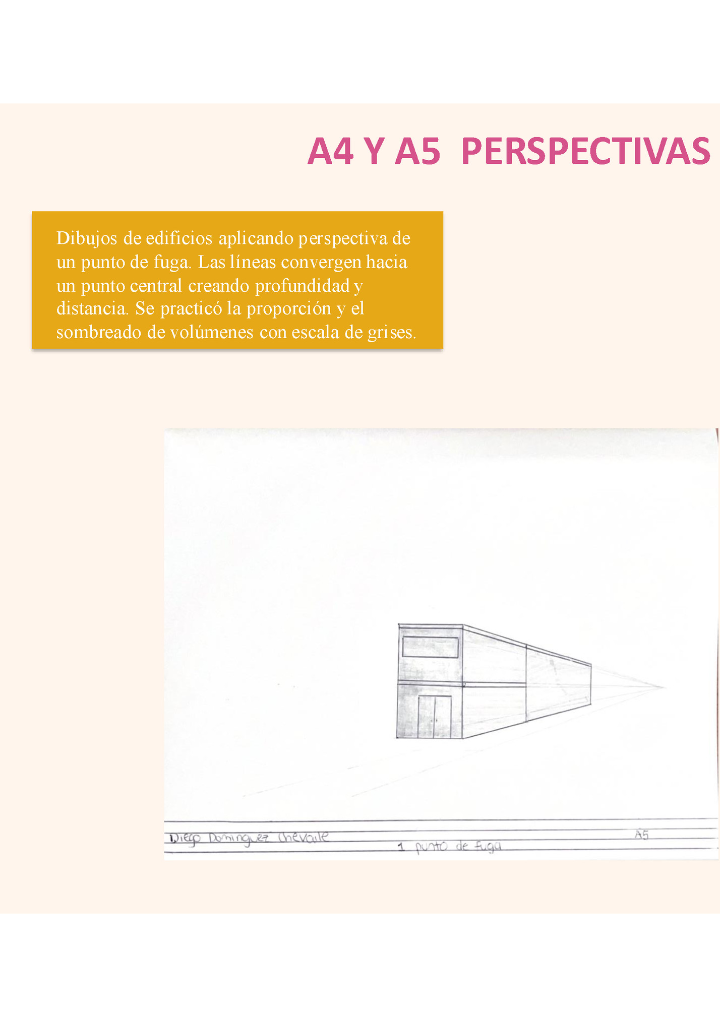 A4 Y A5 PERSPECTIVAS CON 1 PUNTO DE FUGA
