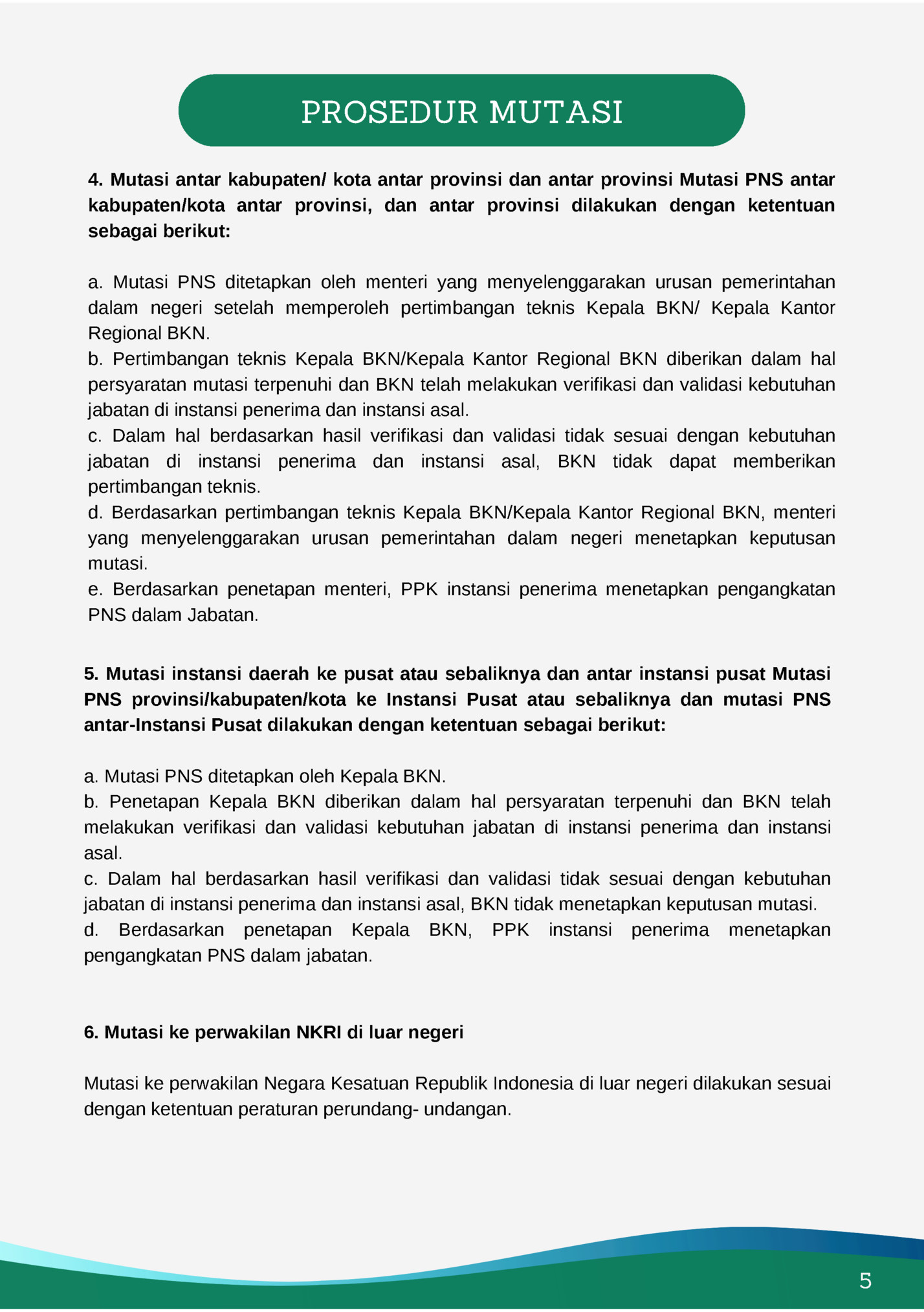 PROSEDUR MUTASI PROSEDUR MUTASI