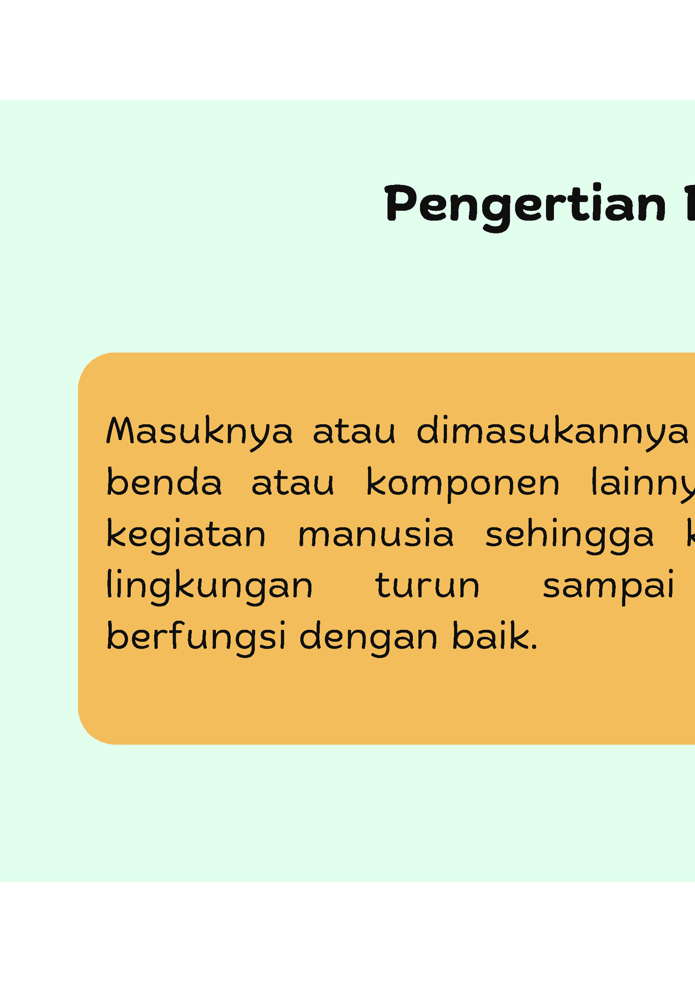 Pengertian Pencemaran