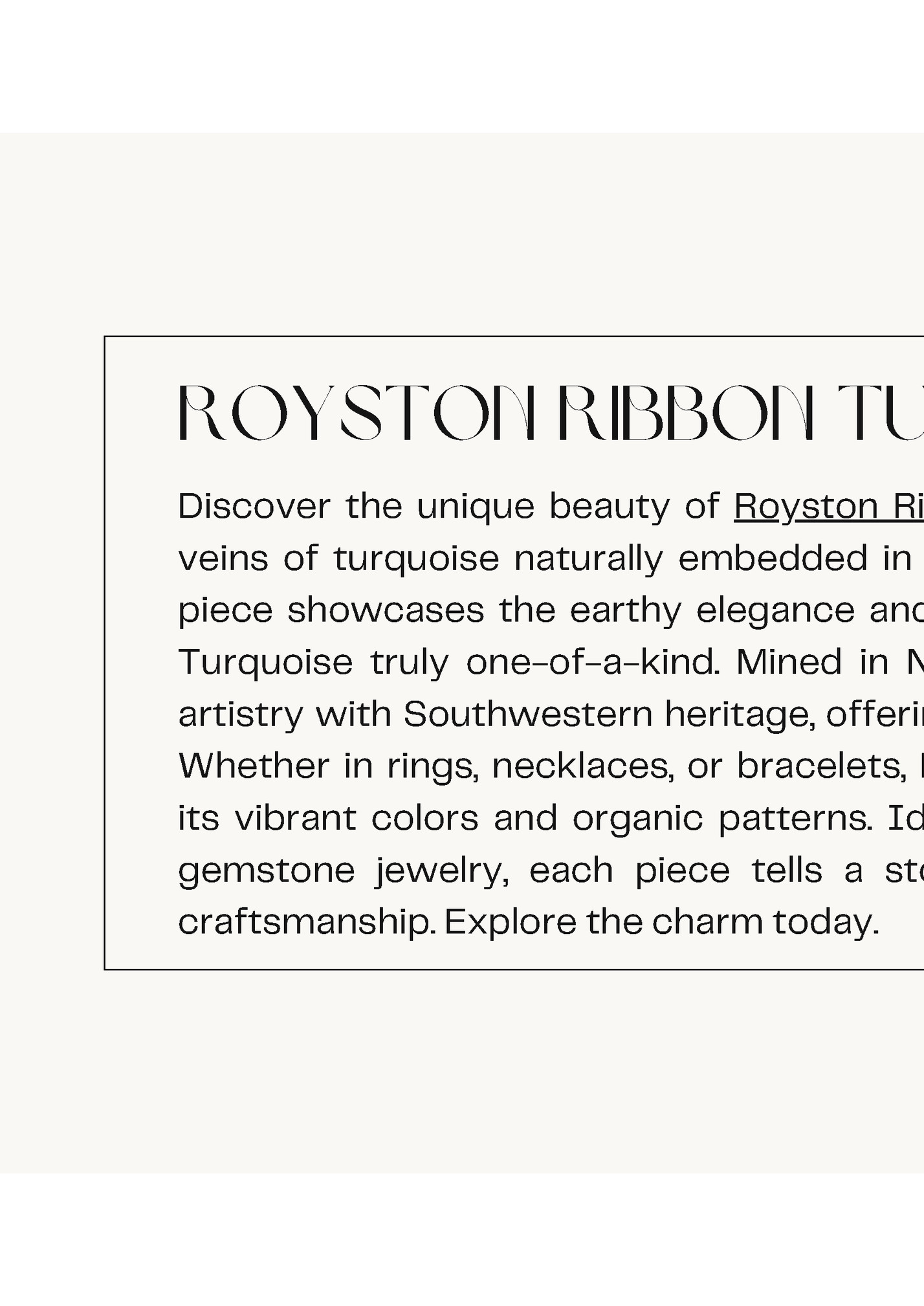 ROYSTON RIBBON TURQUOISE JEWELRY ROYSTON RIBBON TURQUOISE JEWELRY