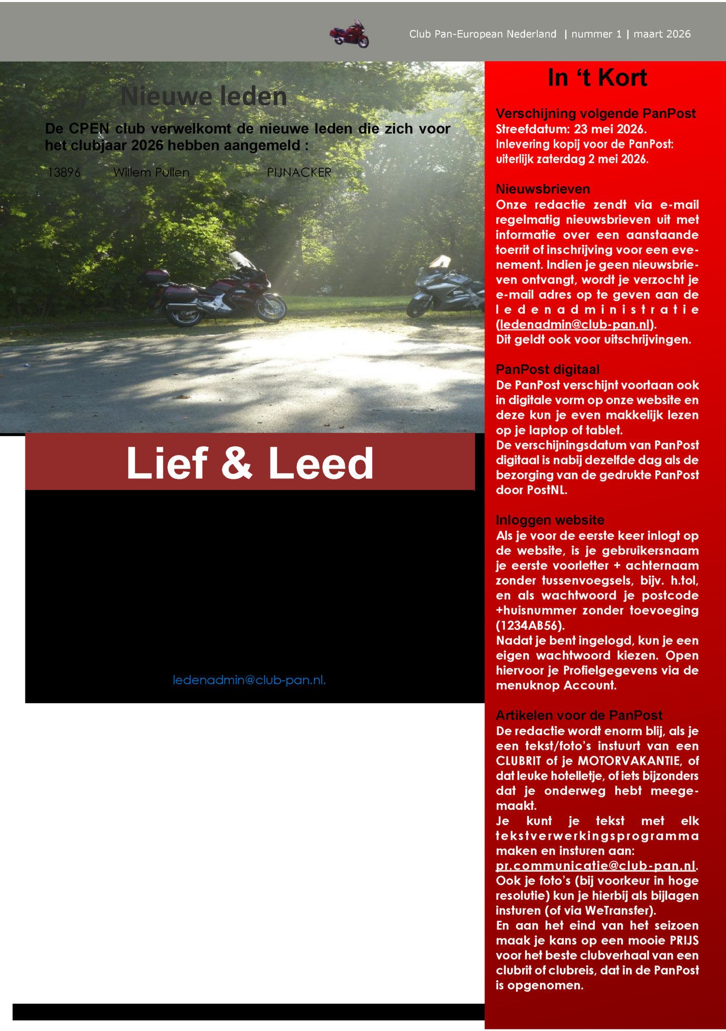 Club Pan-European Nederland | nummer 1 | maart 2026