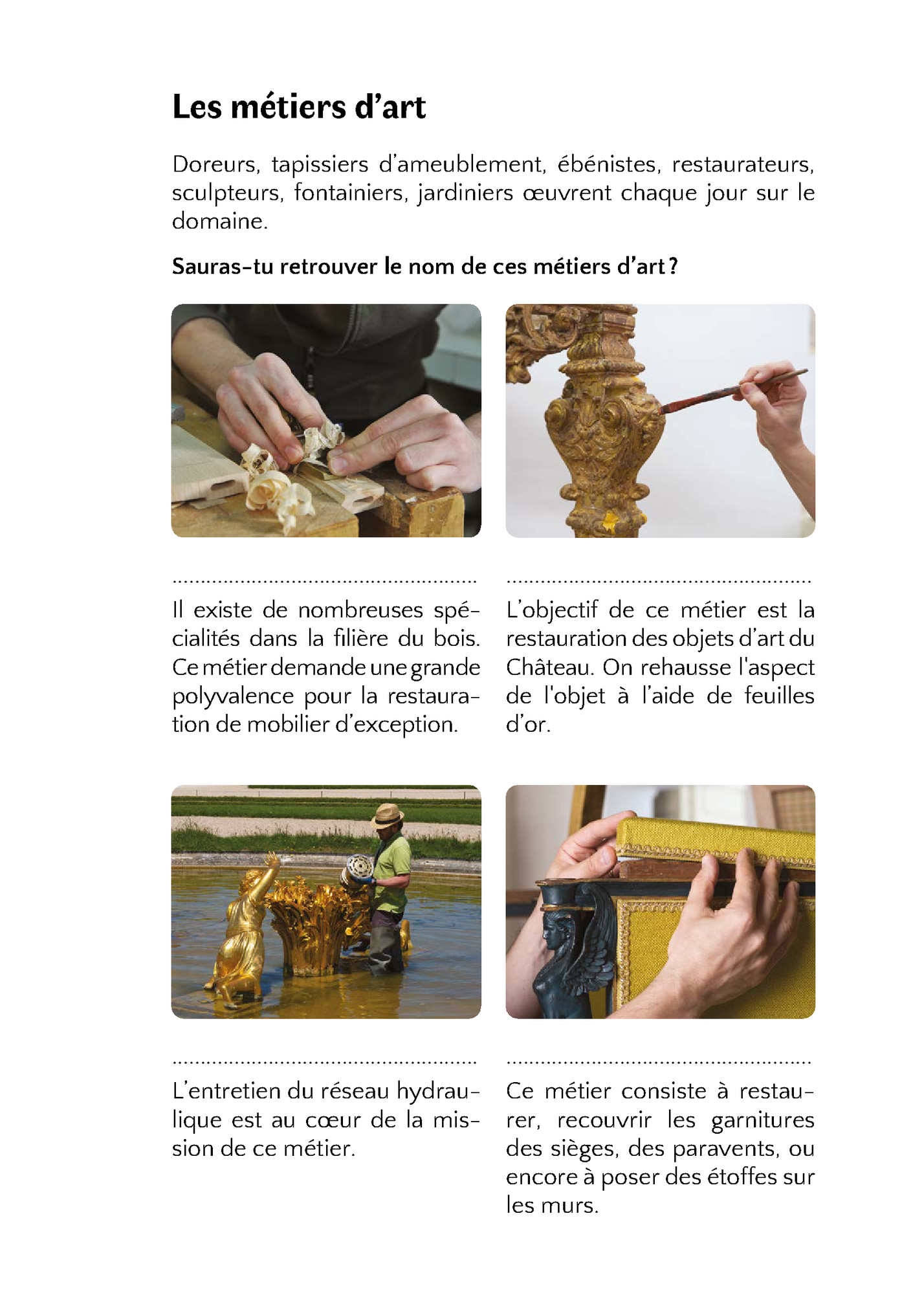 Les métiers d’art