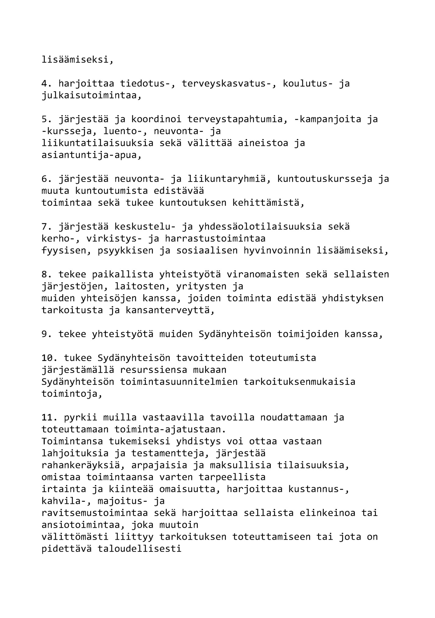 lisäämiseksi,
