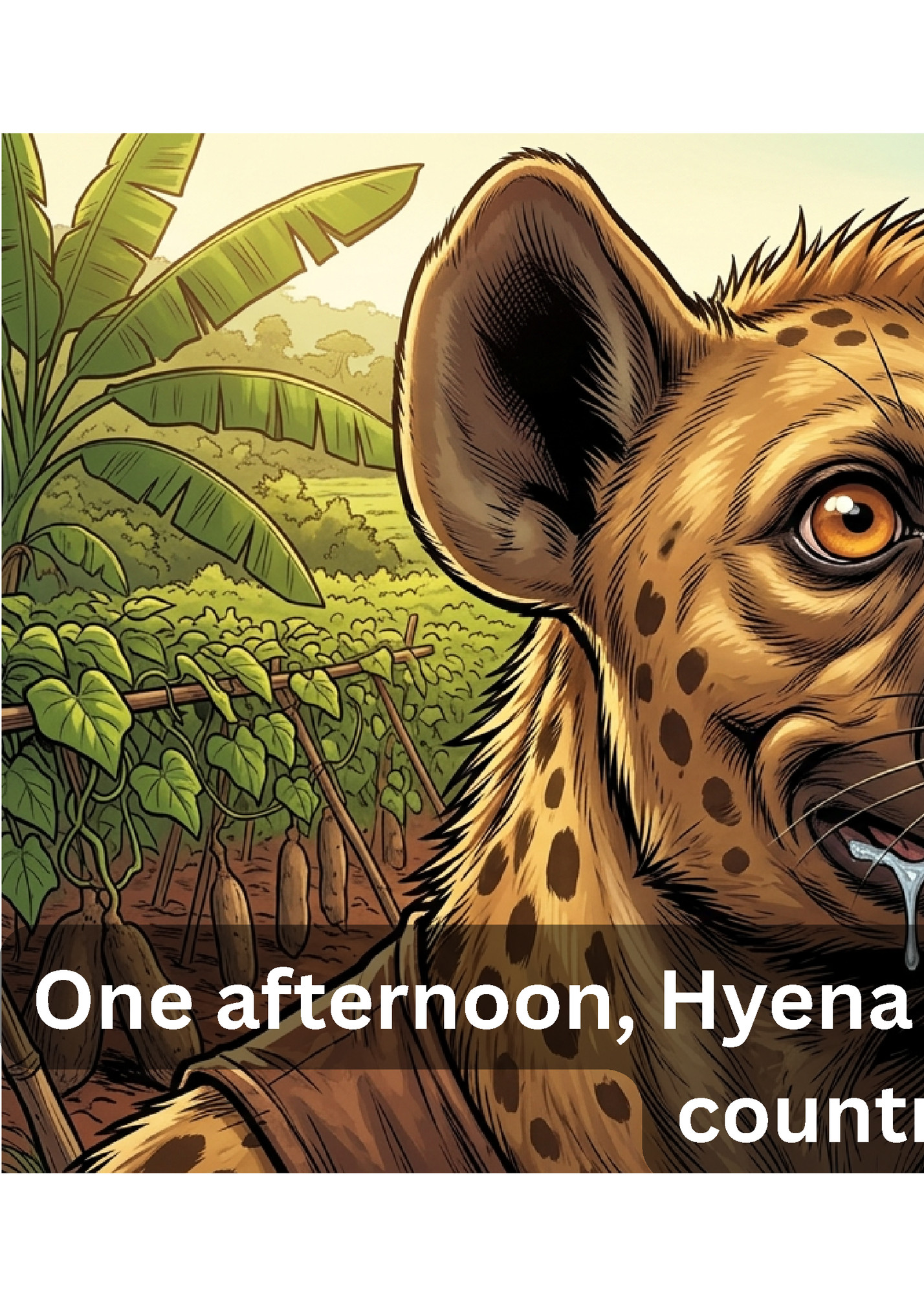 One afternoon, Hyena wandered through the One afternoon, Hyena wandered through the