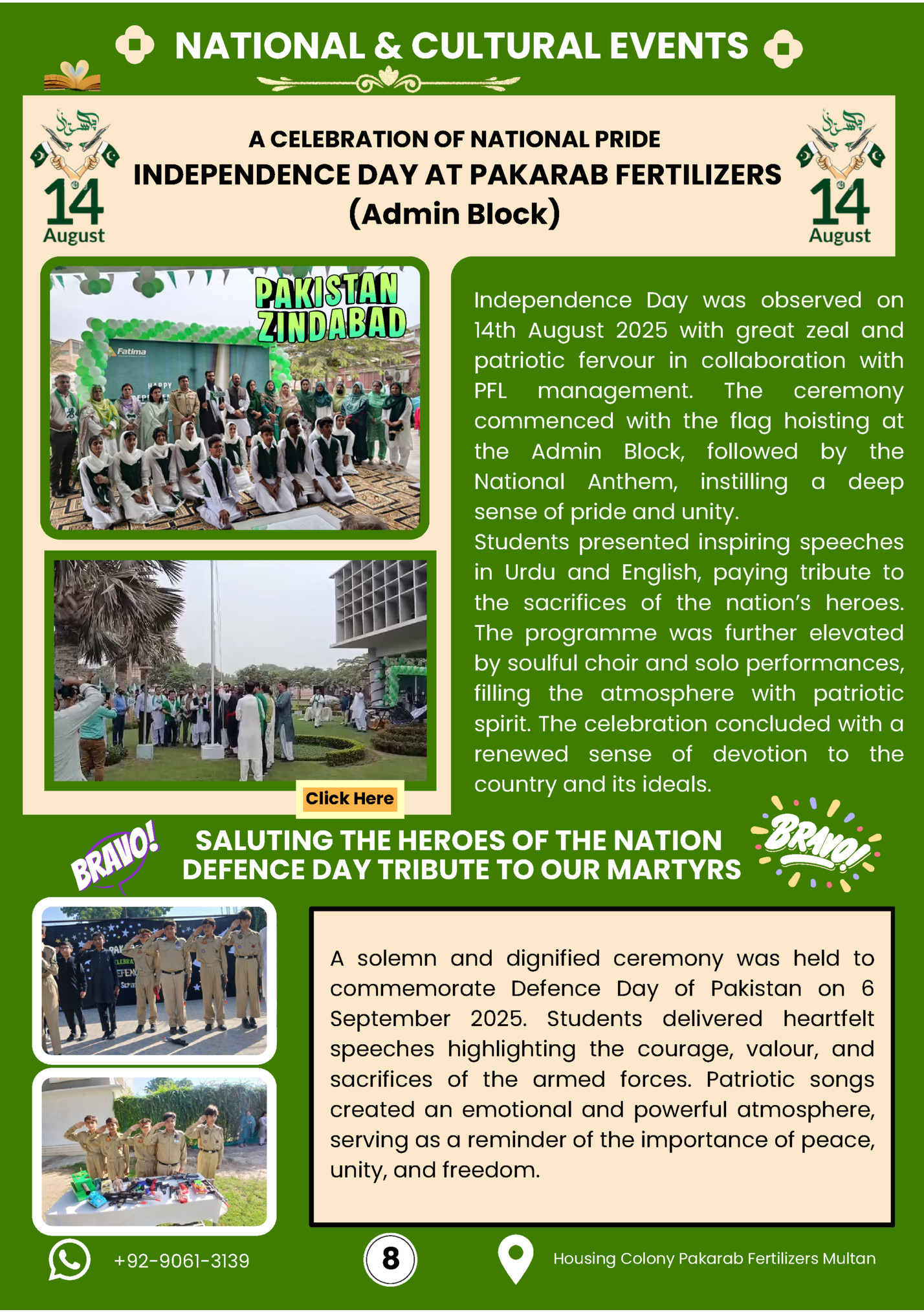 NATIONAL & CULTURAL EVENTS