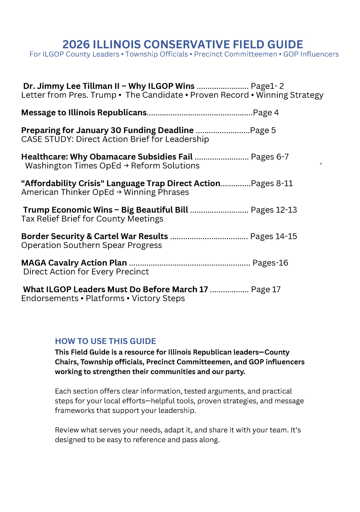 2026 ILLINOIS CONSERVATIVE FIELD GUIDE