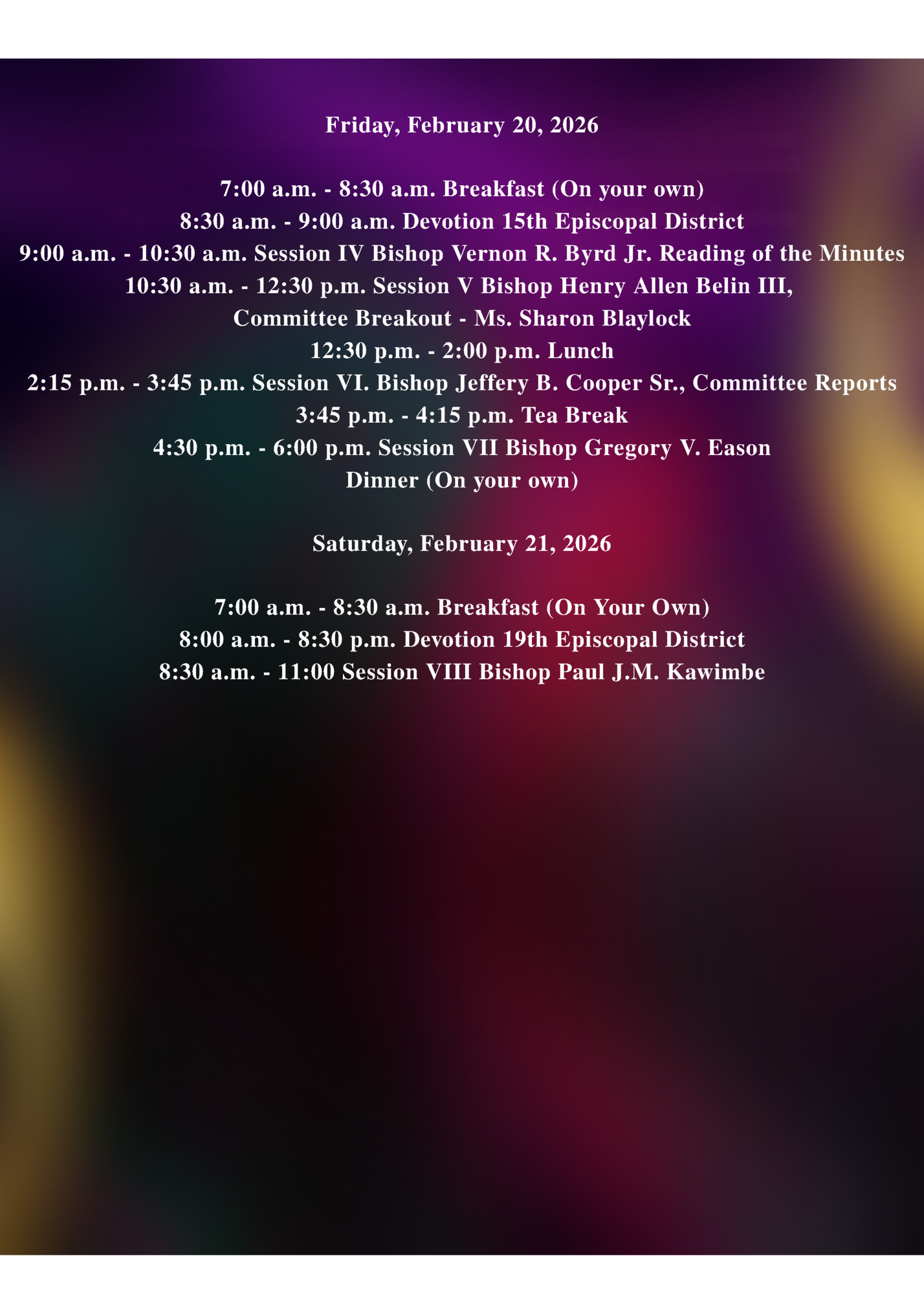 Friday, February 20, 2026