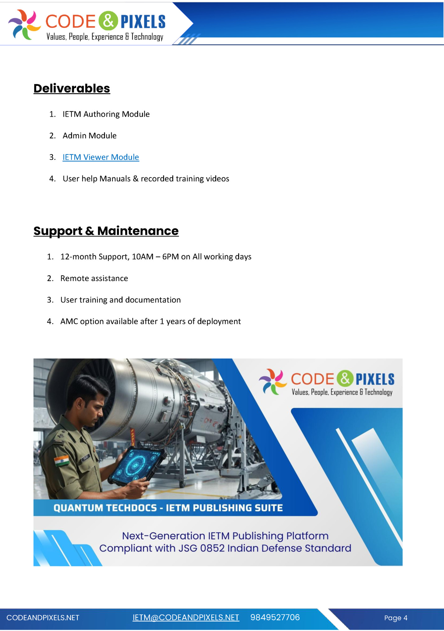 Deliverables Deliverables