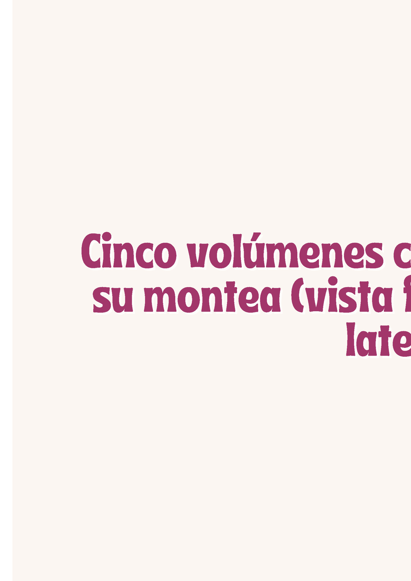 Cinco volúmenes con su isométrico y
