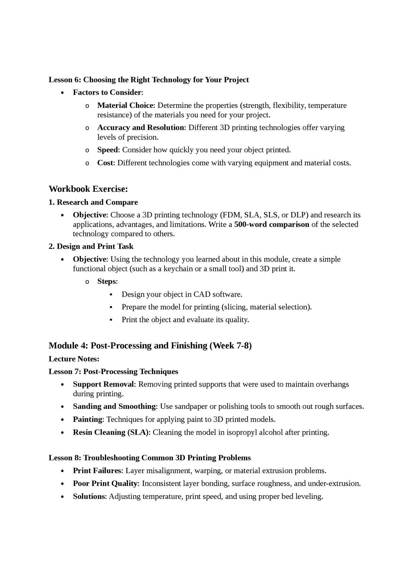Lesson 6: Choosing the Right Technology for Your Project Lesson 6: Choosing the Right Technology for Your Project