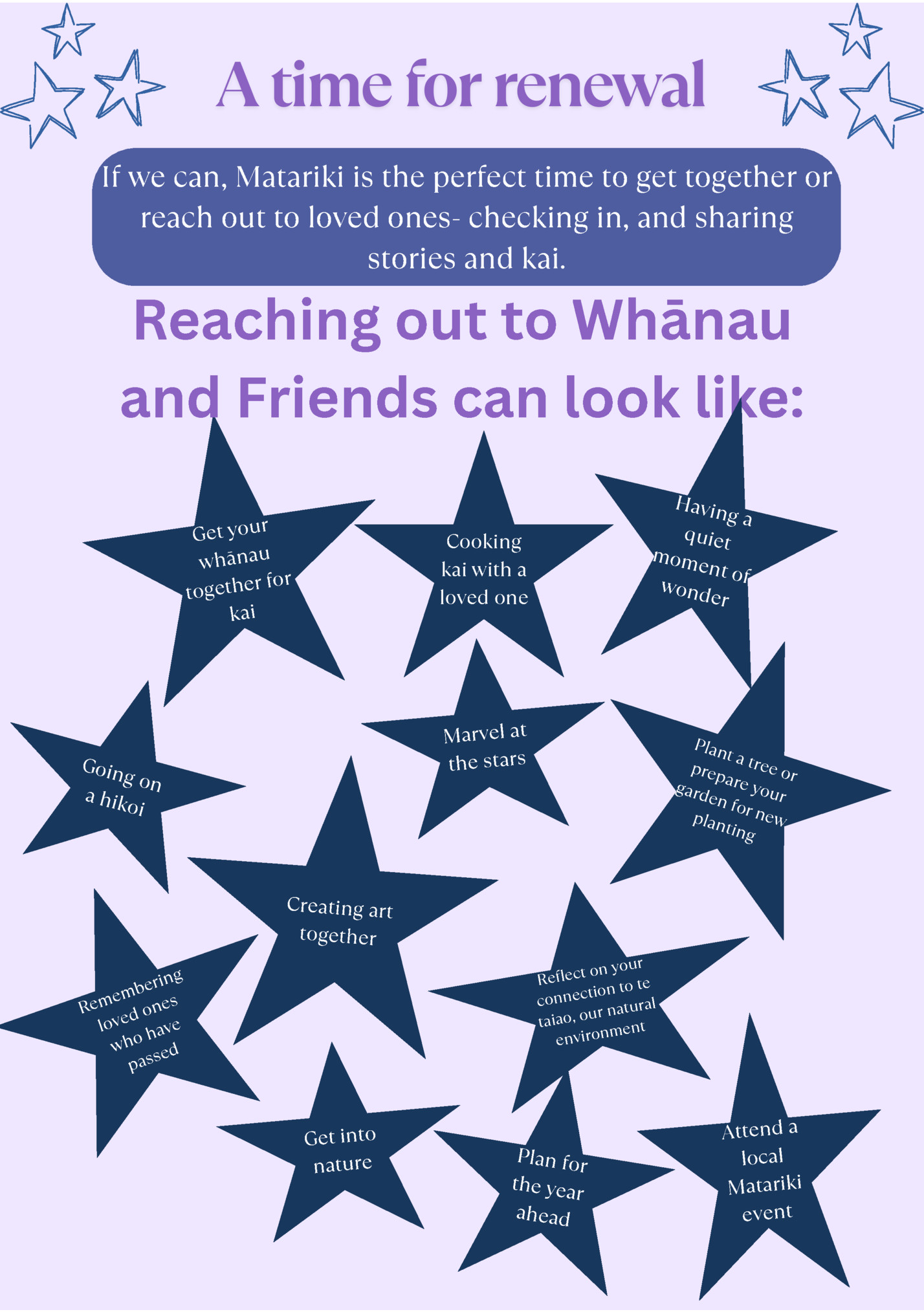 If we can, Matariki is the perfect time to get together or