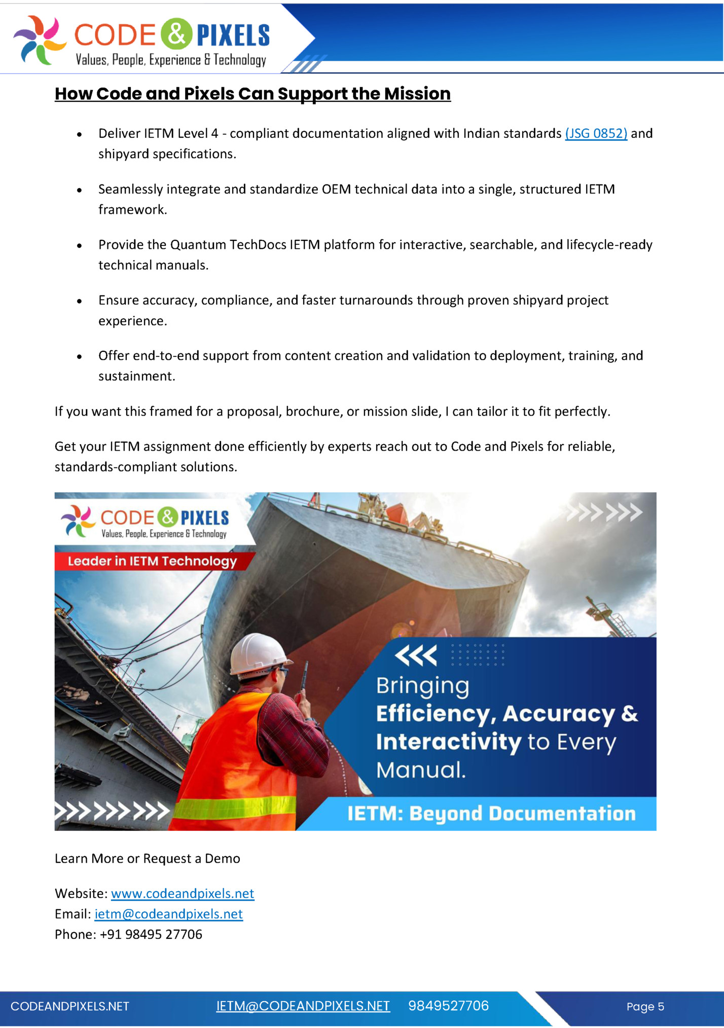 How Code and Pixels Can Support the Mission How Code and Pixels Can Support the Mission