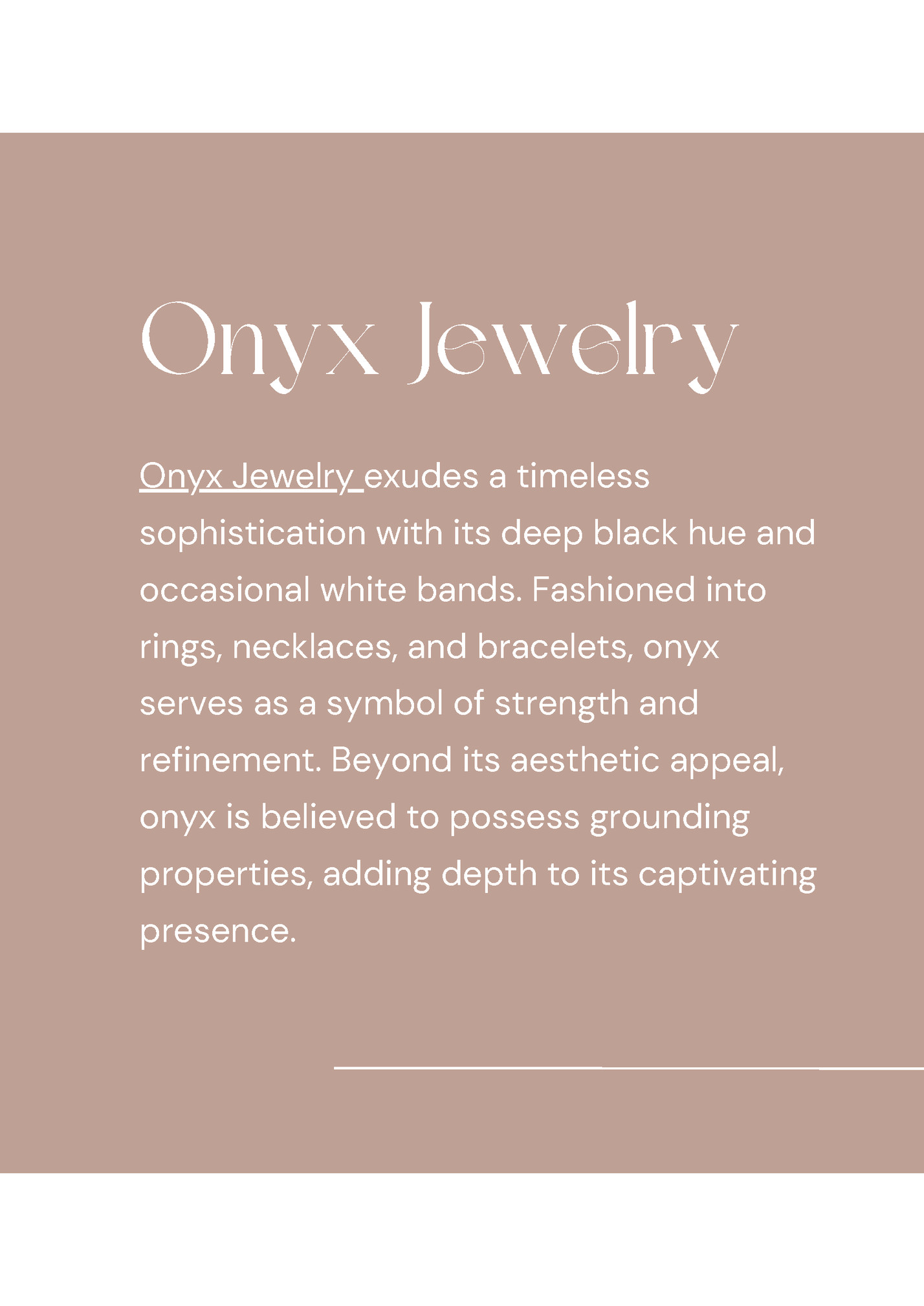 Onyx Jewelry