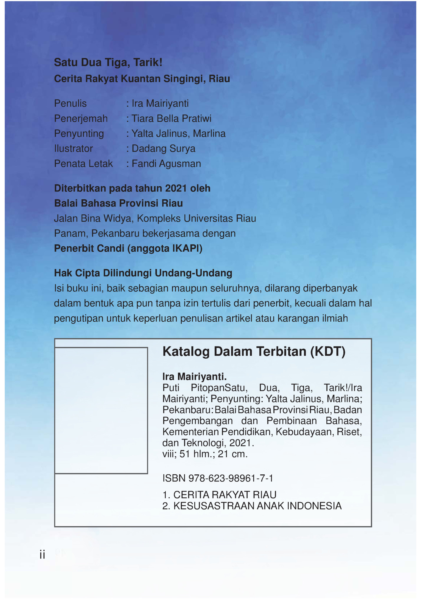 Satu Dua Tiga, Tarik!