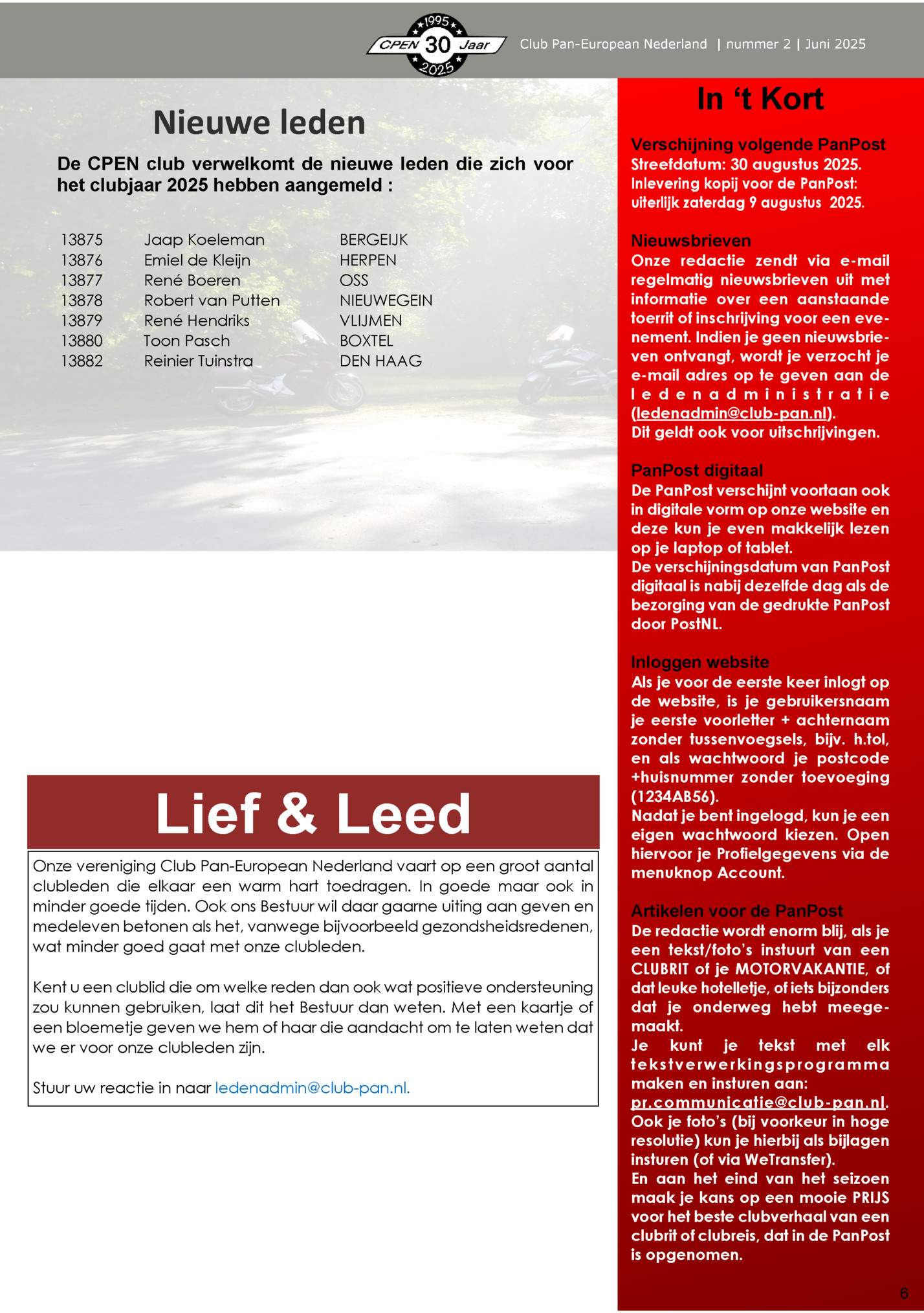 Club Pan-European Nederland | nummer 2 | Juni 2025