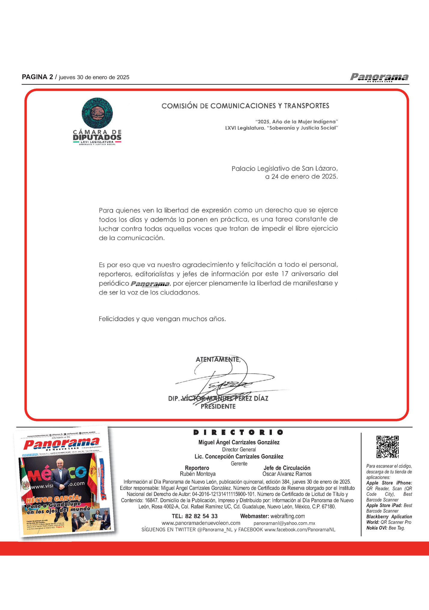 PAGINA 2 / jueves 30 de enero de 2025