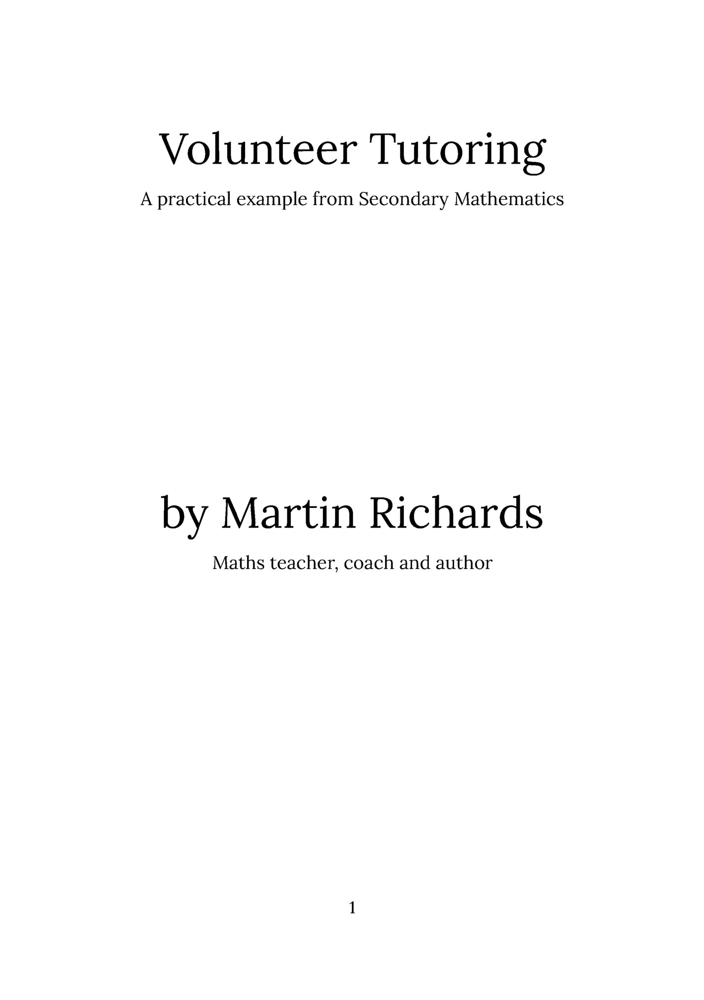 Volunteer Tutoring