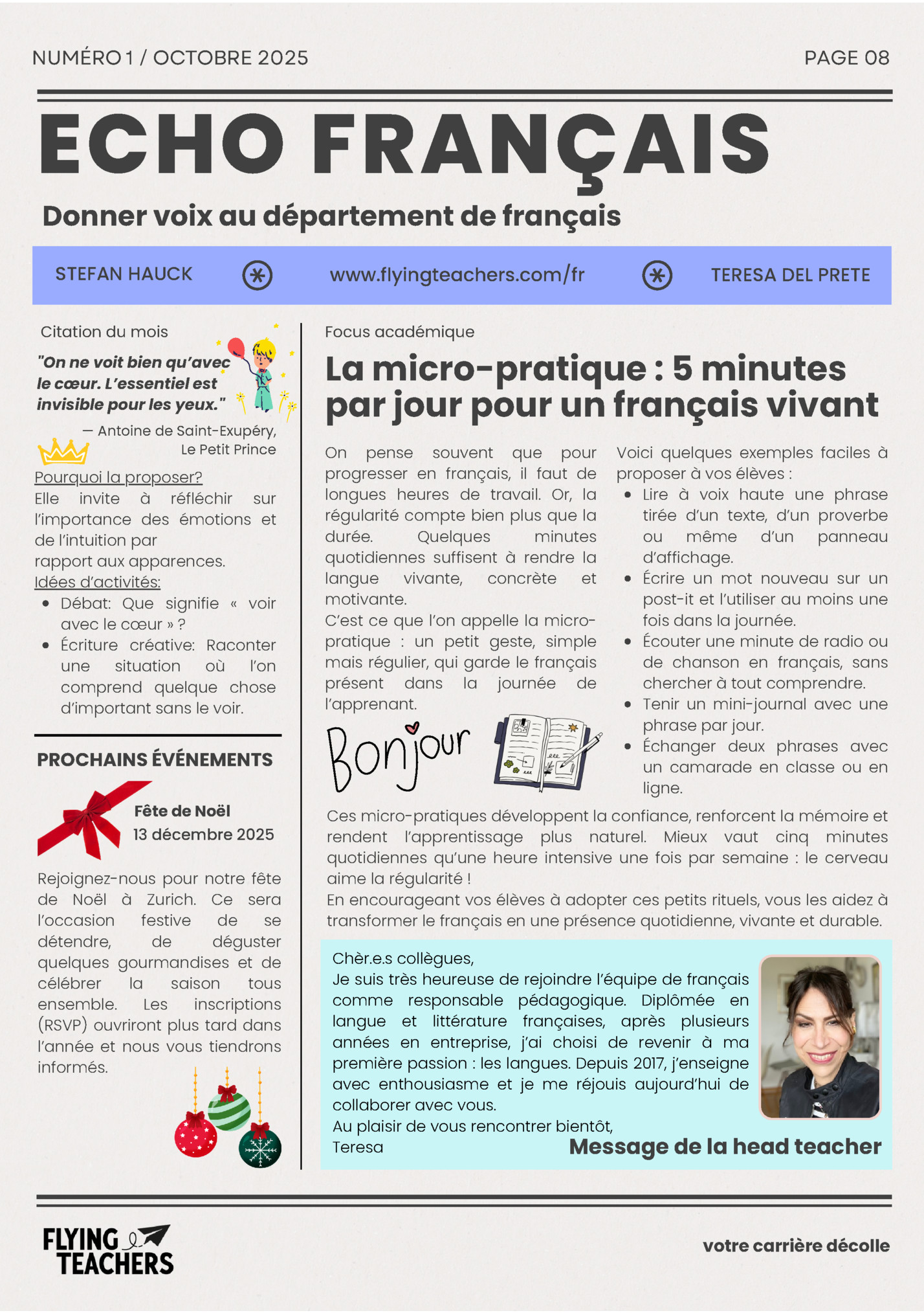 NUMÉRO 1 / OCTOBRE 2025