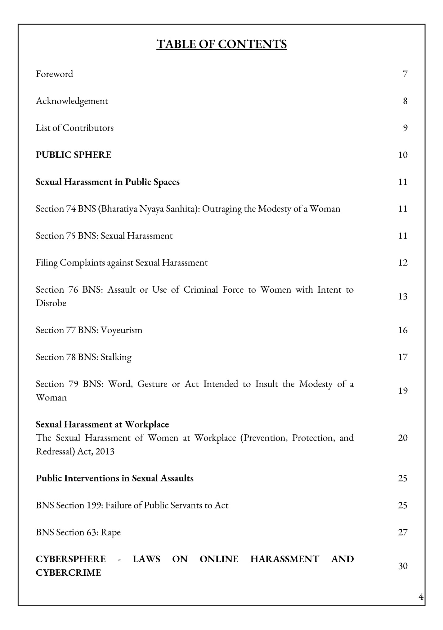 TABLE OF CONTENTS TABLE OF CONTENTS