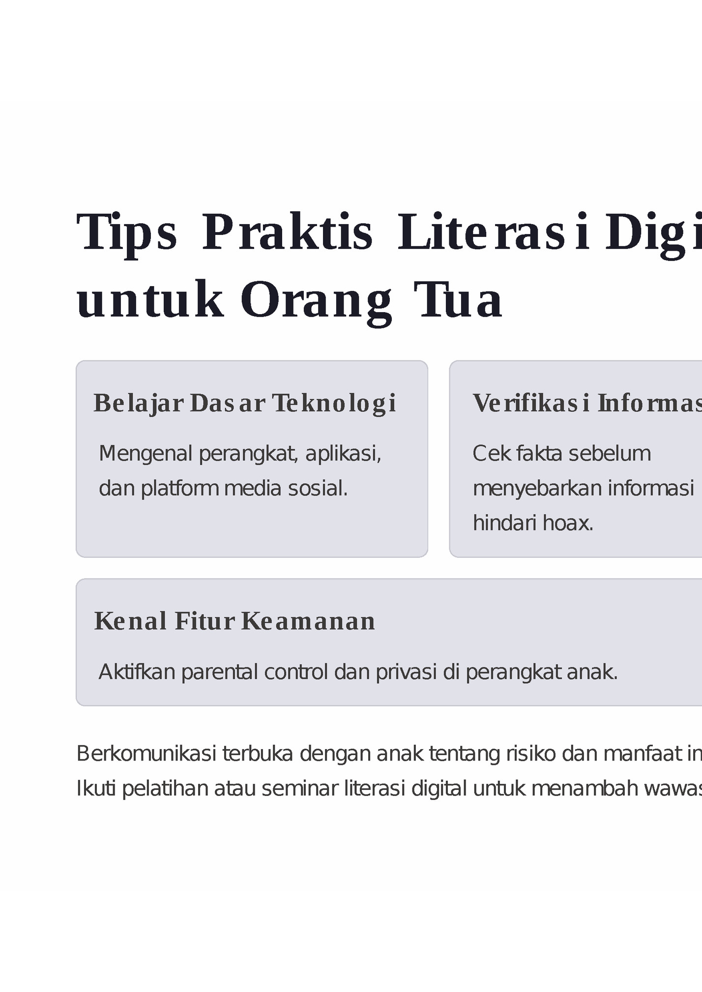 Tips Praktis Lite ras i Dig ital