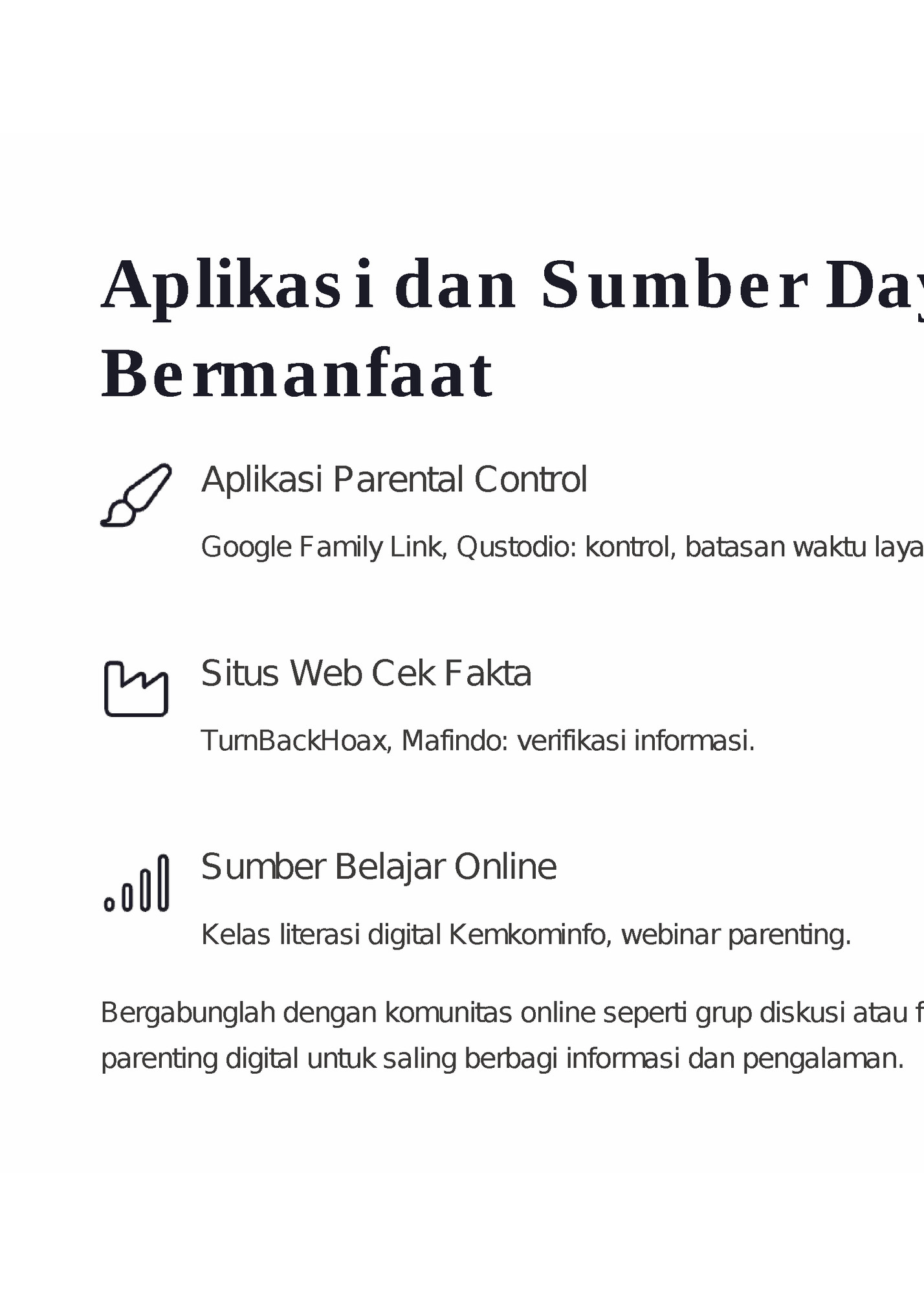 Aplikas i dan S umbe r Daya
