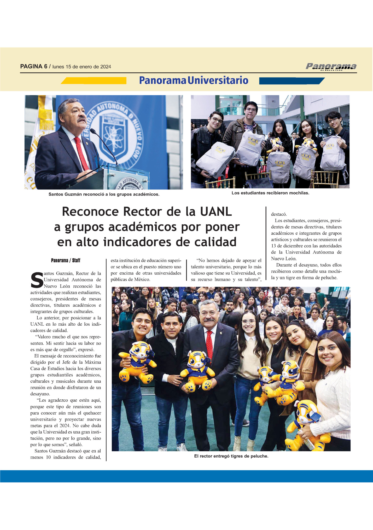 PAGINA 6 / lunes 15 de enero de 2024