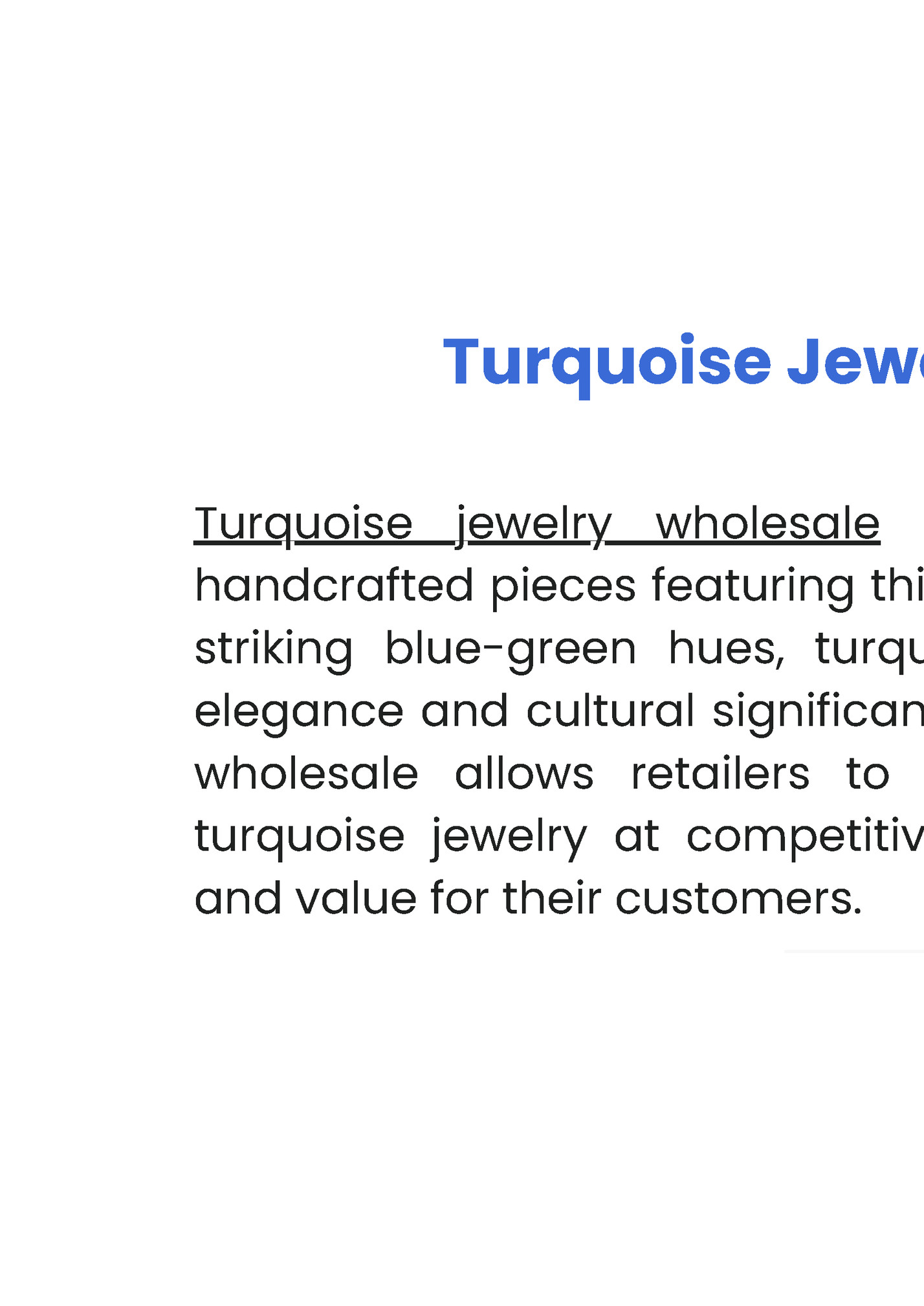 Turquoise Jewelry Wholesale