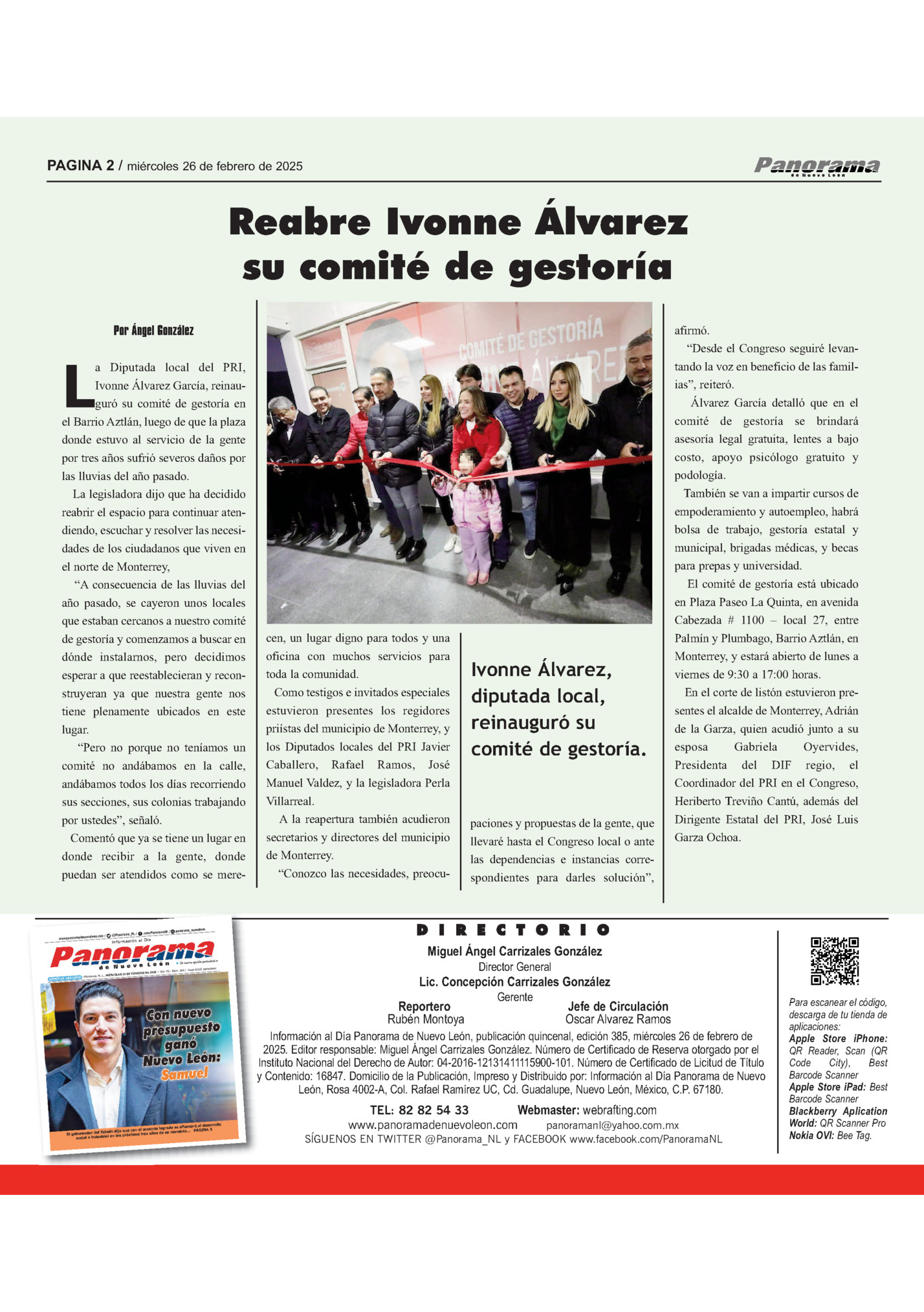 PAGINA 2 / miércoles 26 de febrero de 2025