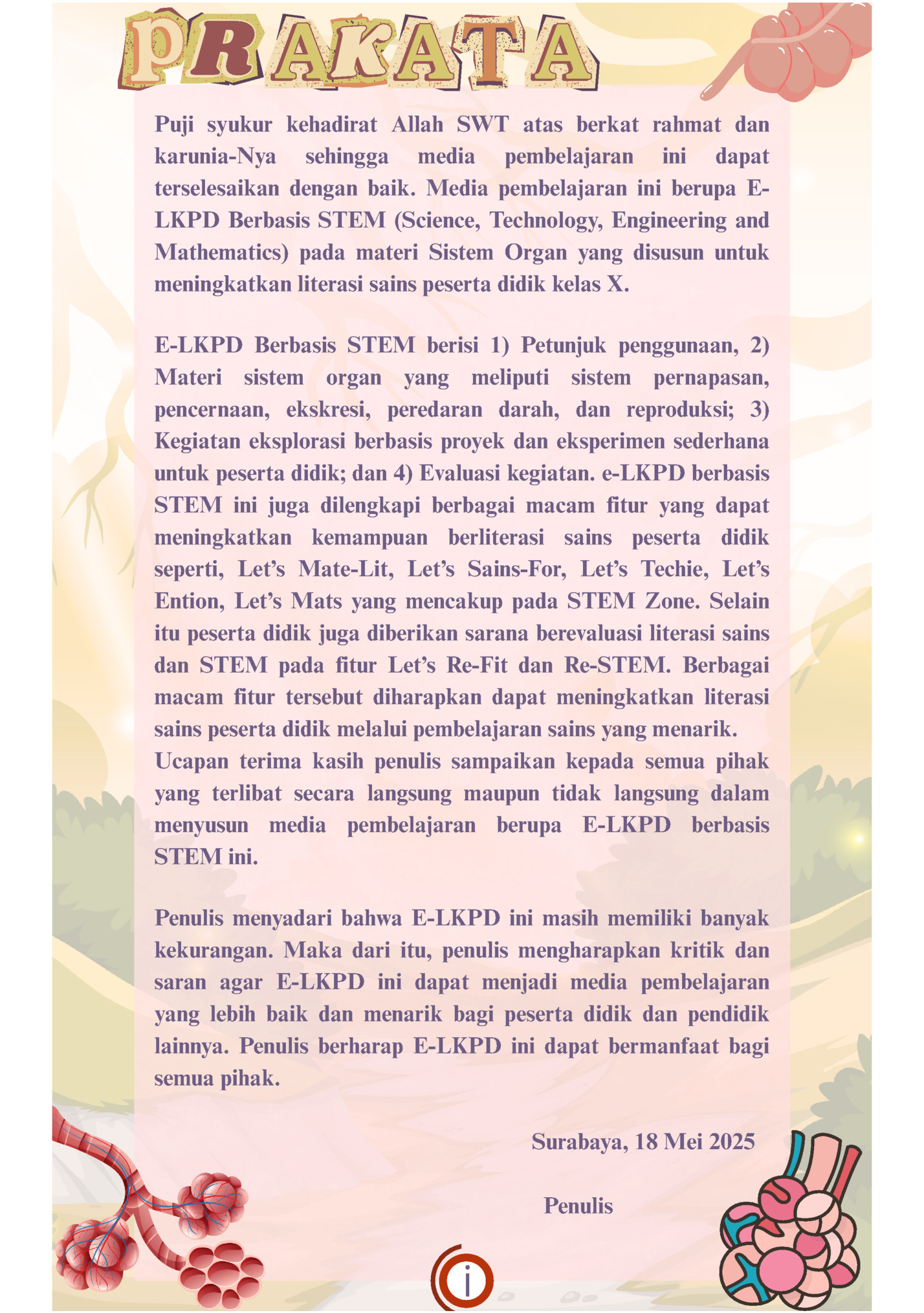 Puji syukur kehadirat Allah SWT atas berkat rahmat dan