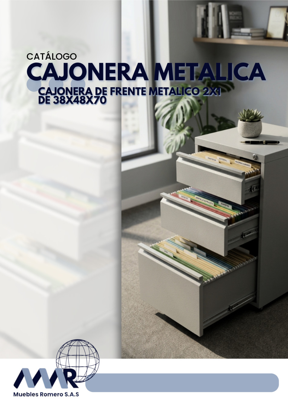 Cajonera Metalica 38x48x70