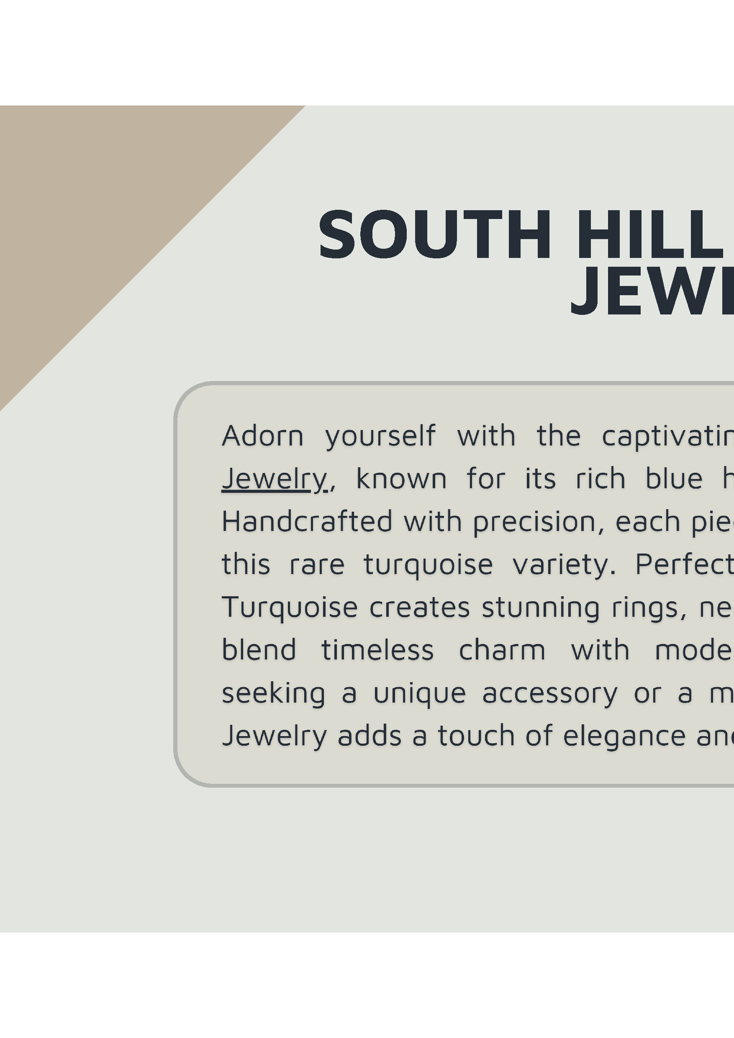 SOUTH HILL TURQUOISE