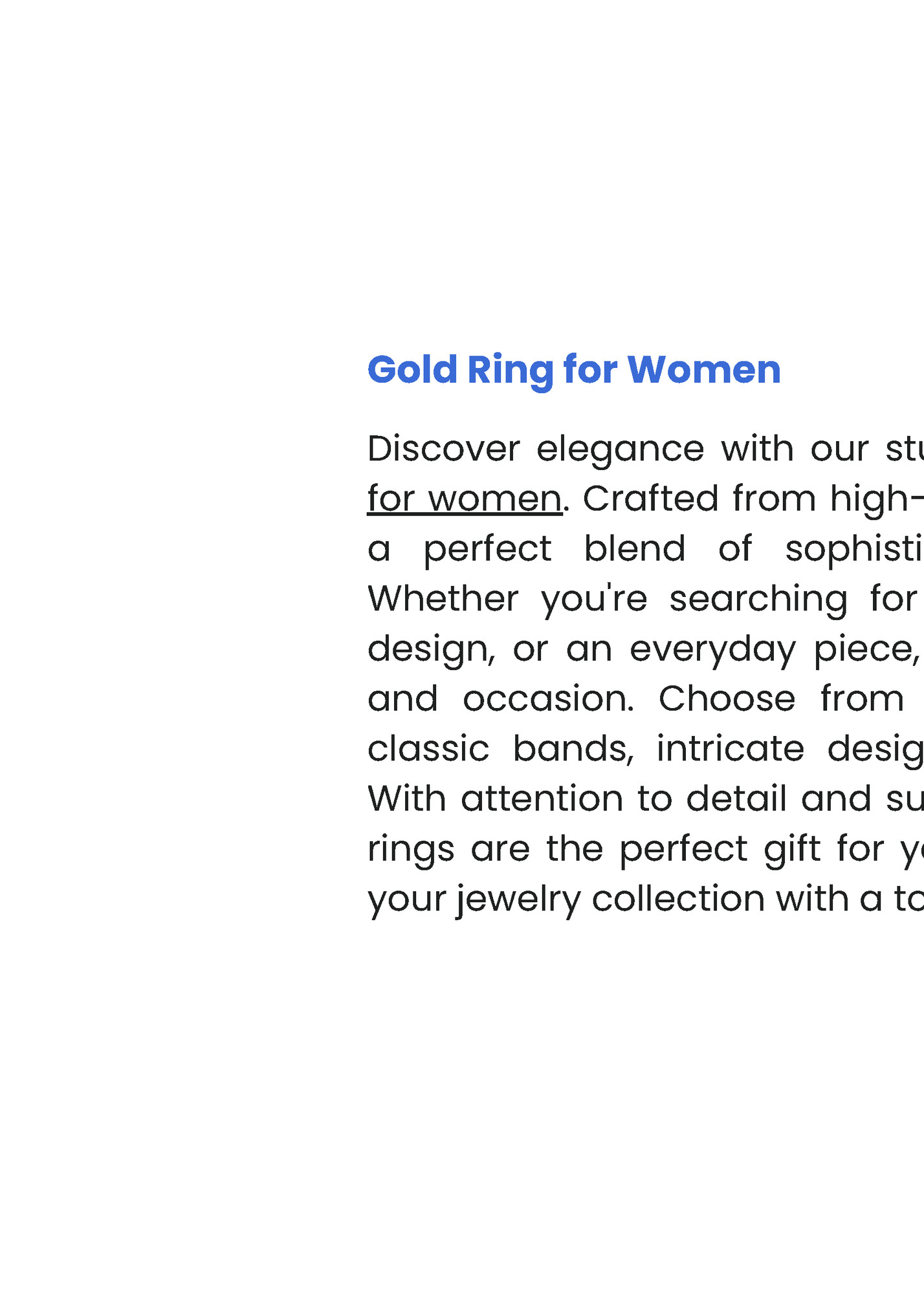 Gold Ring for Women