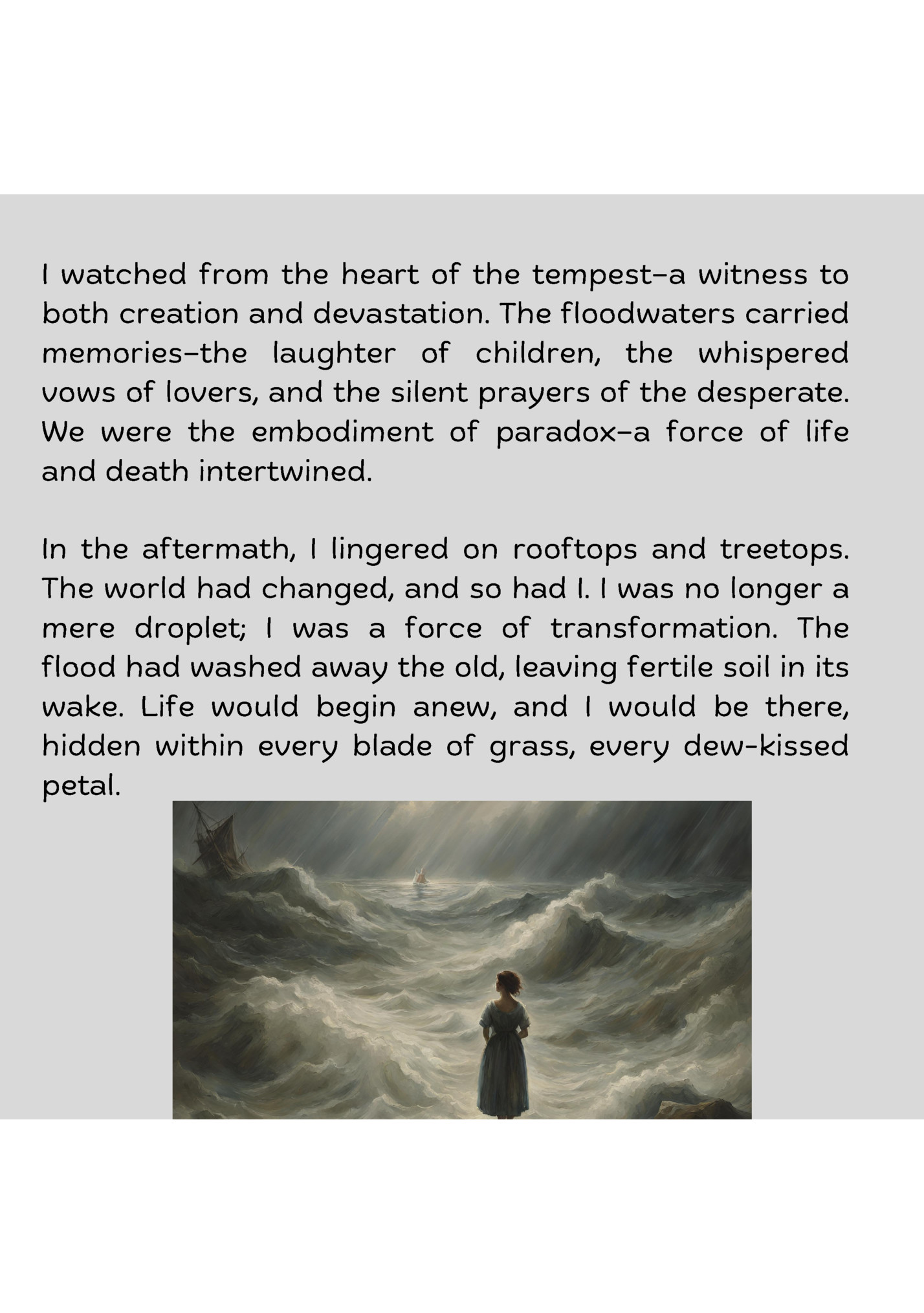 I watched from the heart of the tempest—a witness to