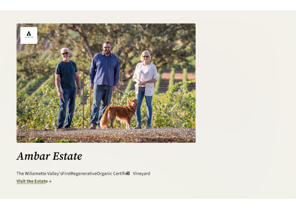 Ambar Estate | Regenerative Organic Vineyard in Oregon
