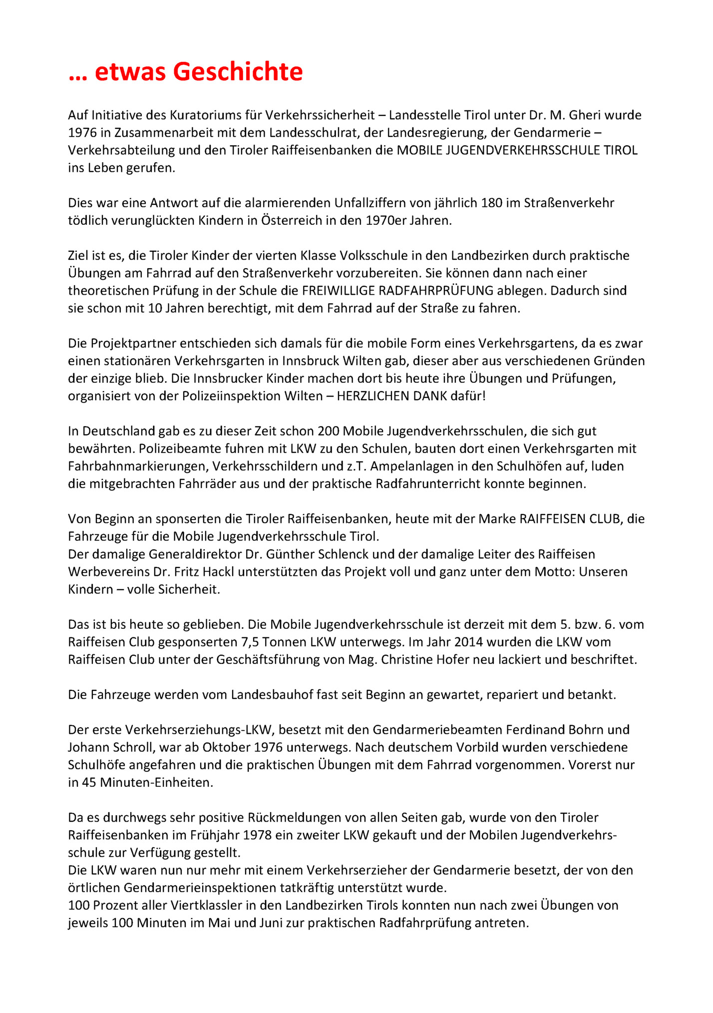 … etwas Geschichte